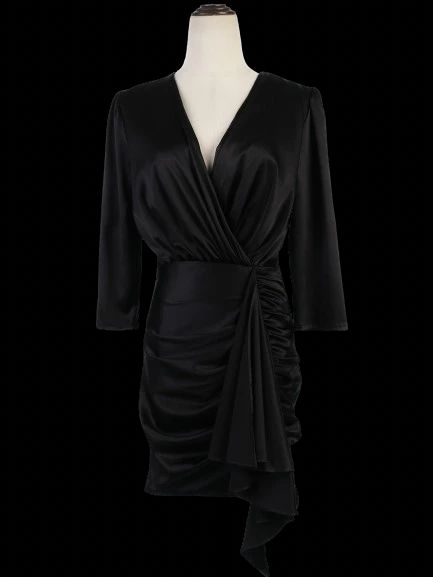 Excellent Flavio Castellani Black Polyester Dress Size M