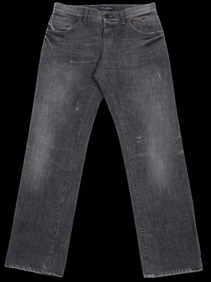 Excellent Dolce Gabbana Dark Gray Distressed Denim Jeans Men