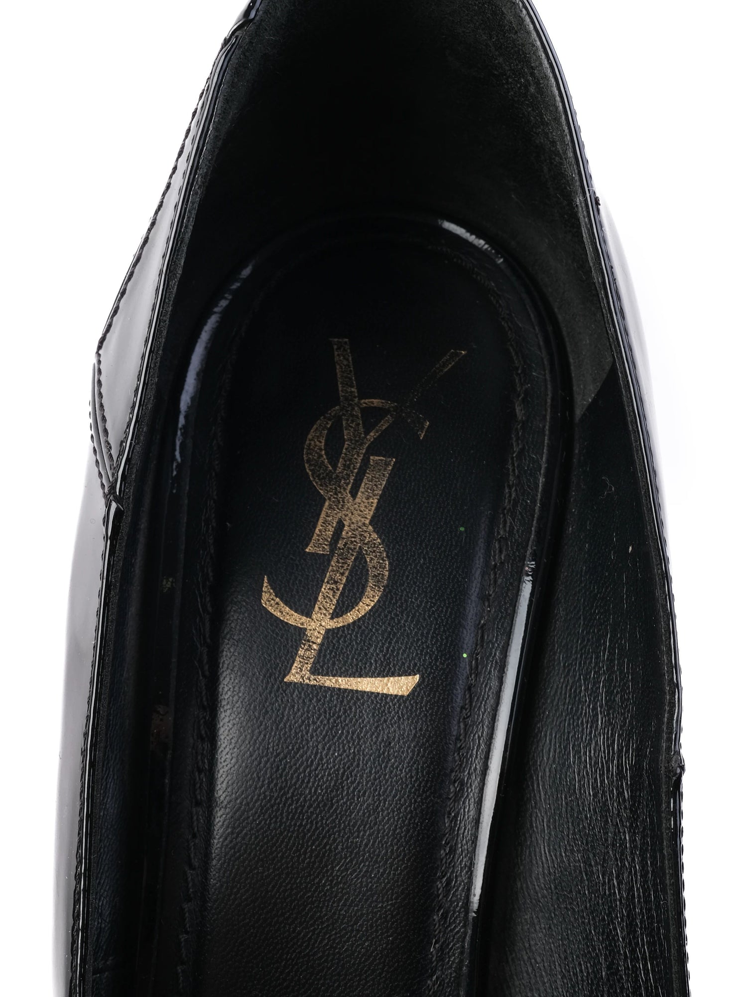 Excellent Yves Saint Laurent Black Leather High Heels Size 41
