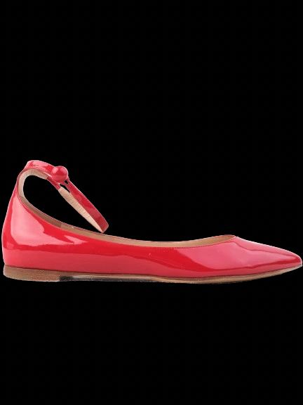 Excellent Gianvito Rossi Red Patent Leather Ballet Flats Size 37