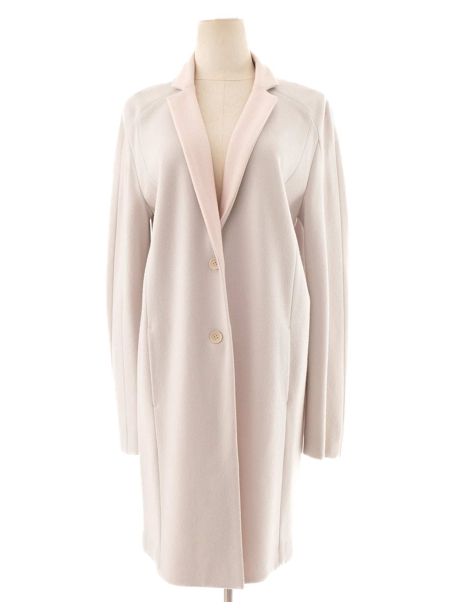 NEW MarcCain Gray Wool Coat Women Size L Elegant Design