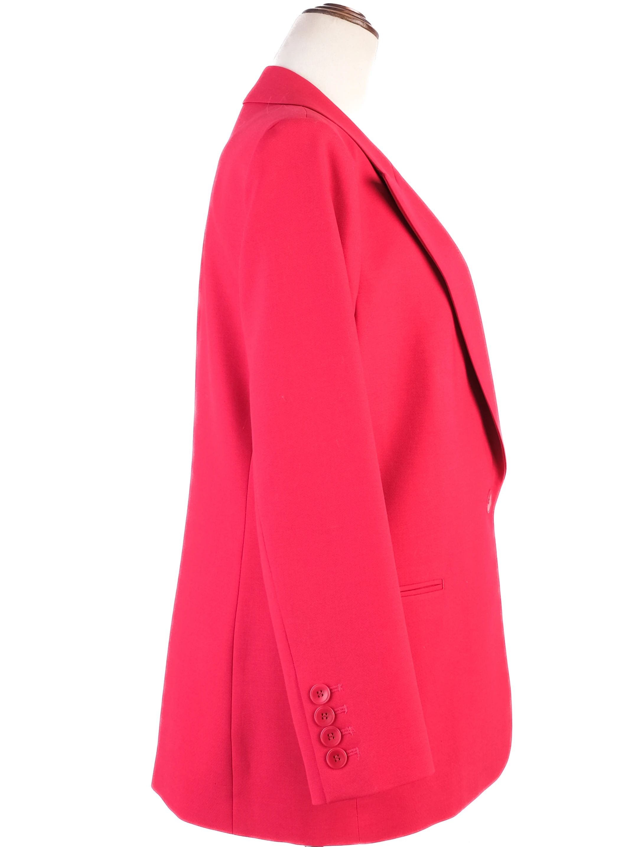 Excellent Reiss Red Wool Blazer Size L for Women