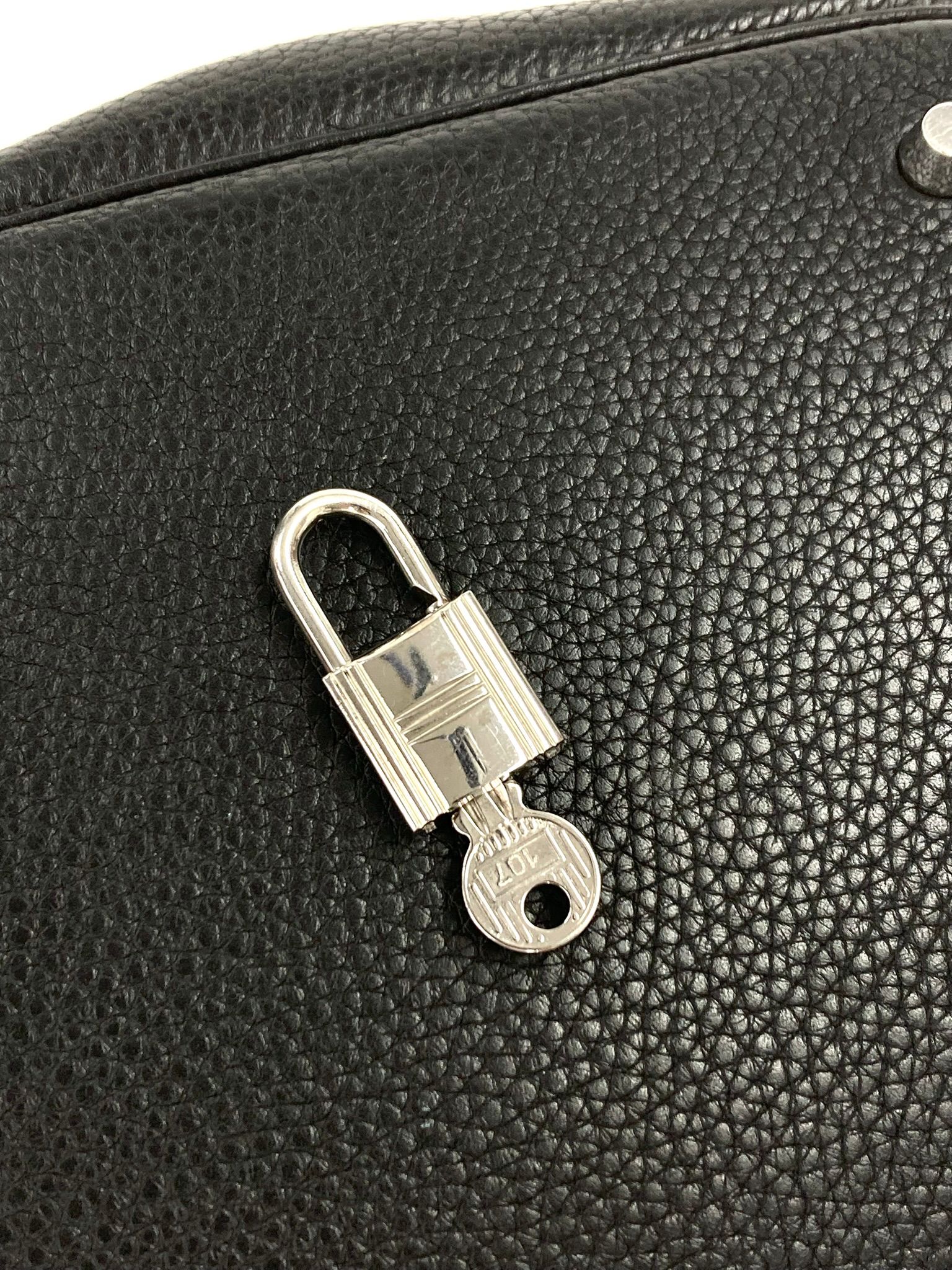 Hermes Black Picotin MM,Taurillon Clemence PHW  C Stamp