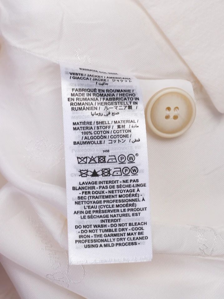 Excellent Bonpoint White Cotton Blazer Size 12 for Kids