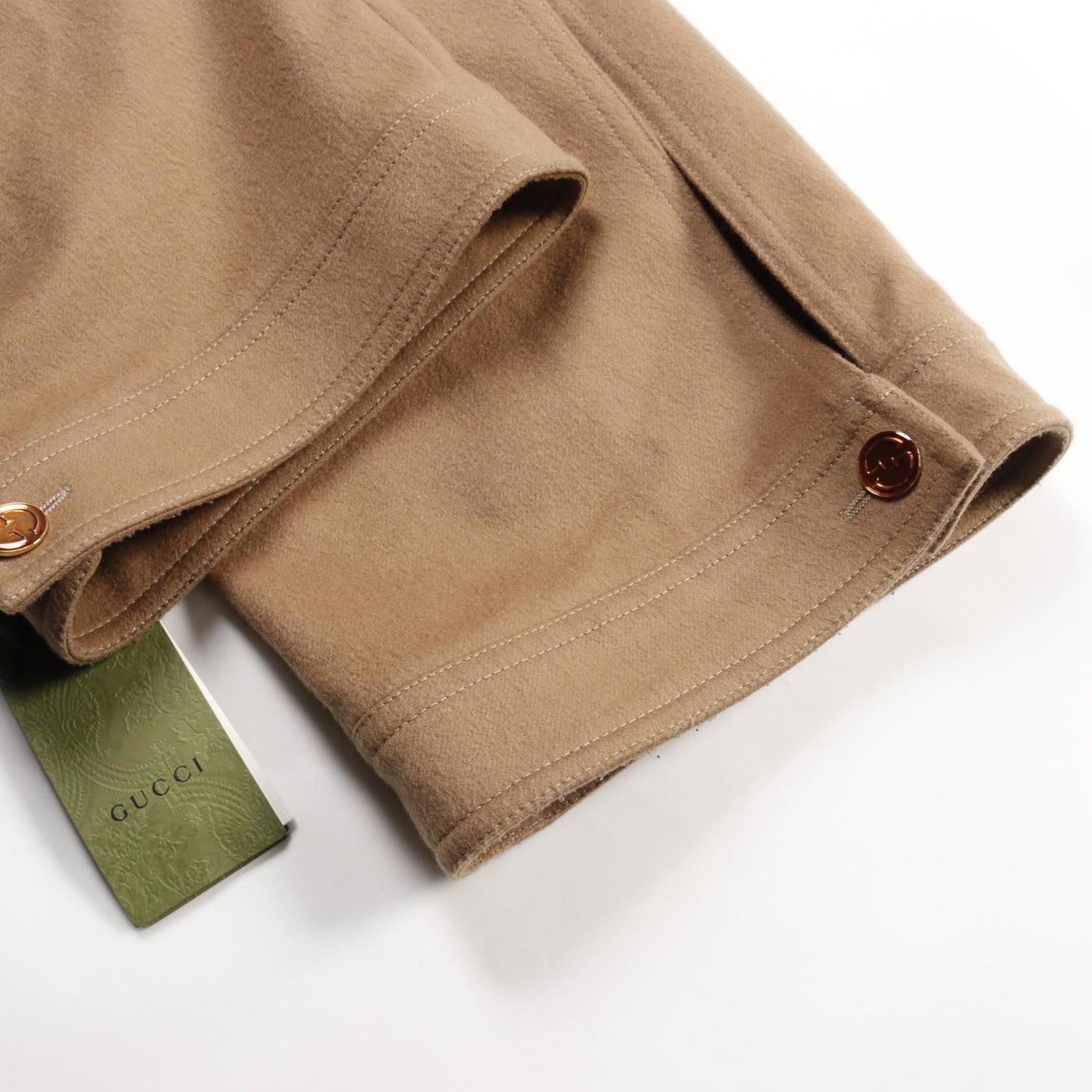 Gucci With Gg Button Pants 730912 Wool Brown 40