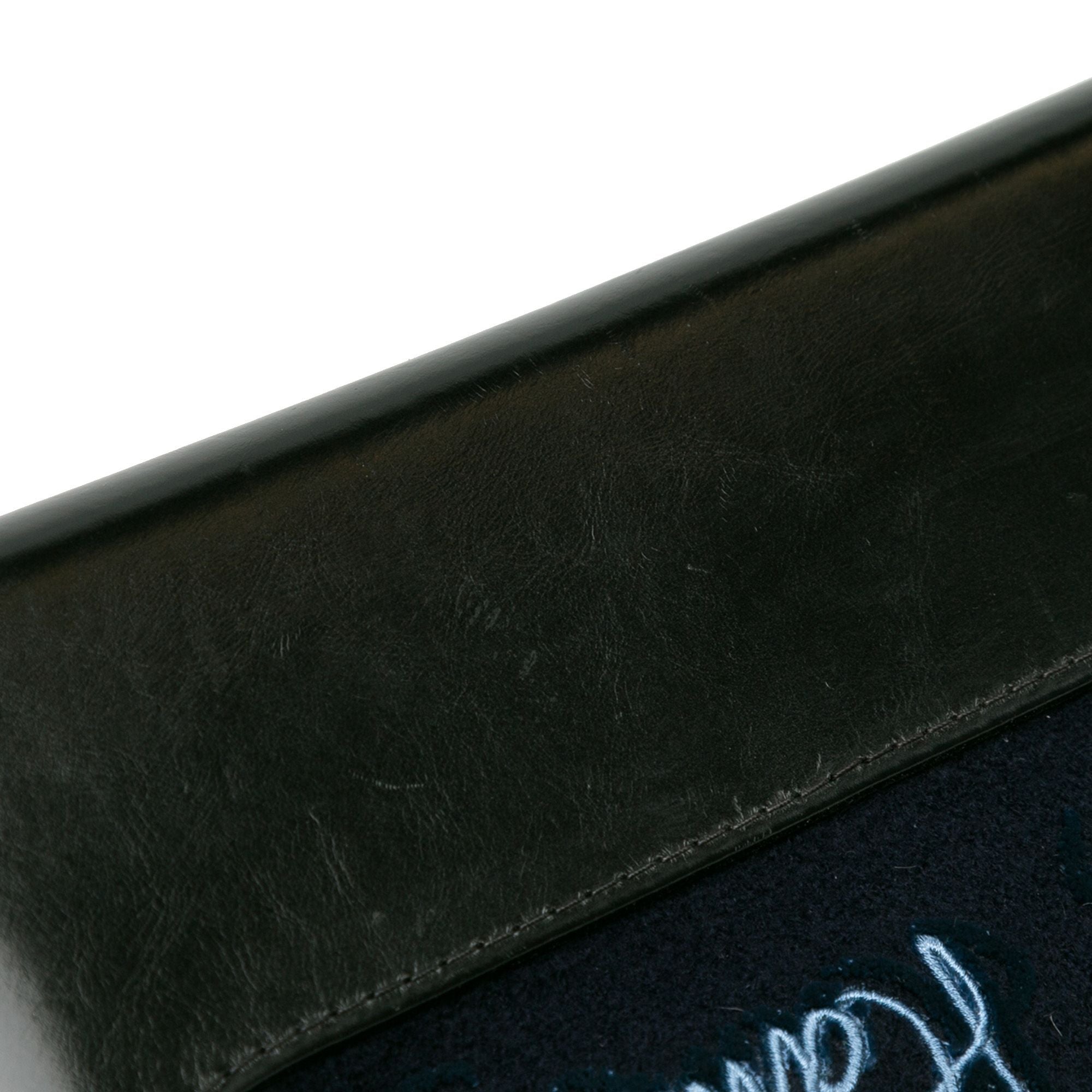 Chanel Medium Wool Paris-hamburg Embroidered Gabrielle Crossbody Blue