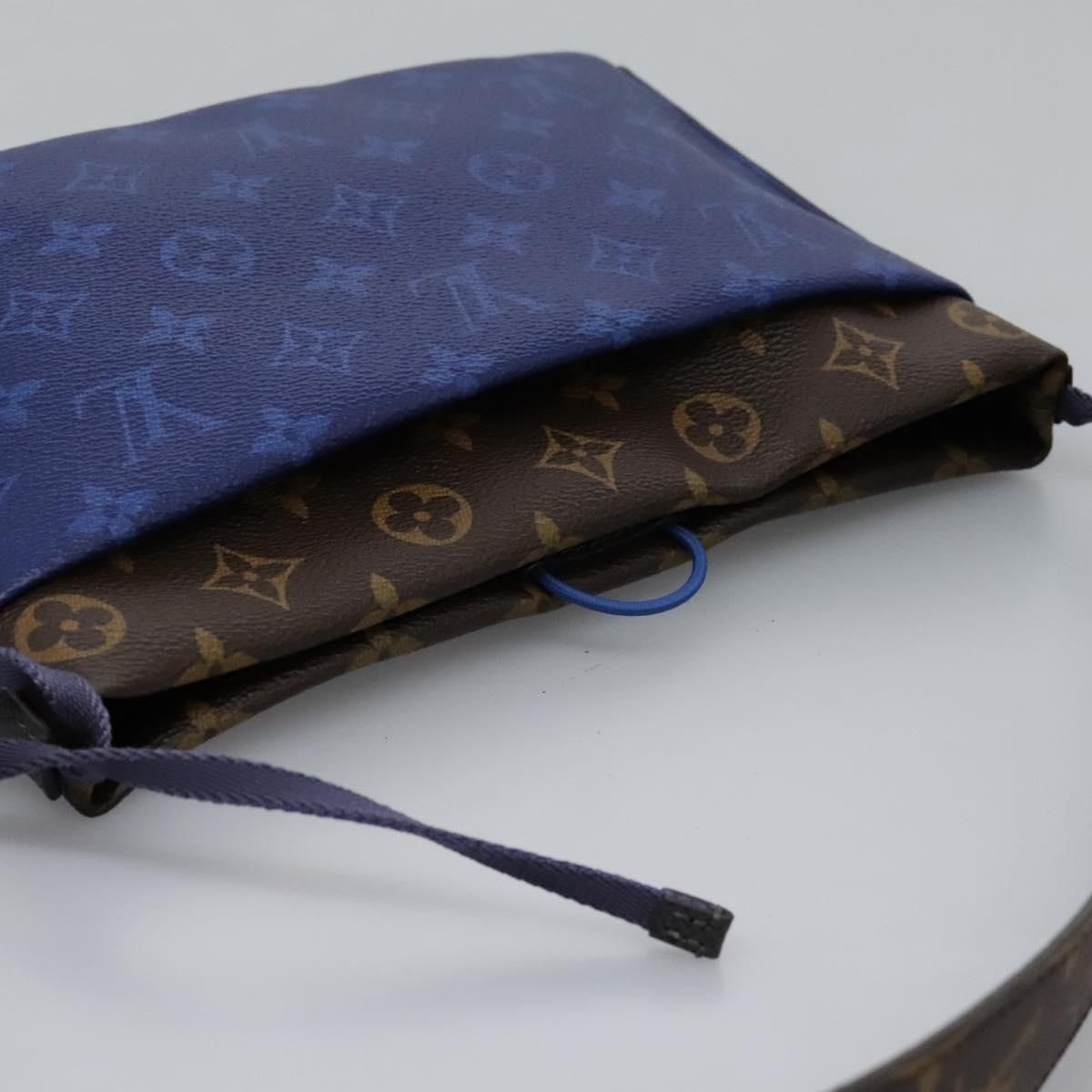 Louis Vuitton Monogram Pacific Split Sacoche Shoulder Bag Blue M 43854 Auth