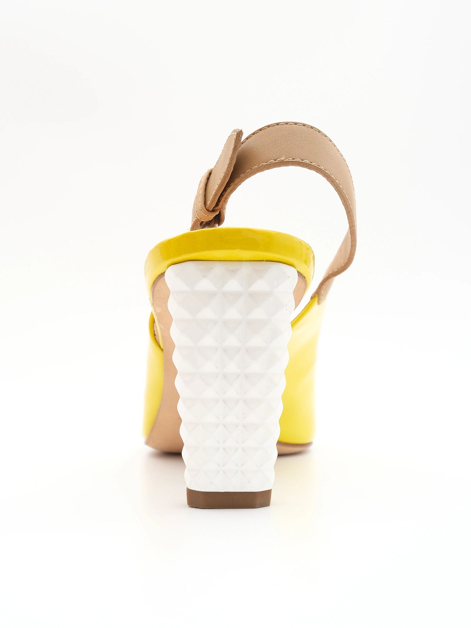 Perfect Giuseppe Zanotti Yellow Leather Slingback Heels Women&