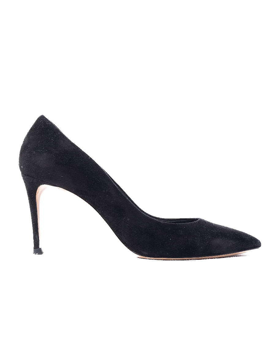 Casadei Black Leather High-Heeled Pumps Stiletto Size TBD