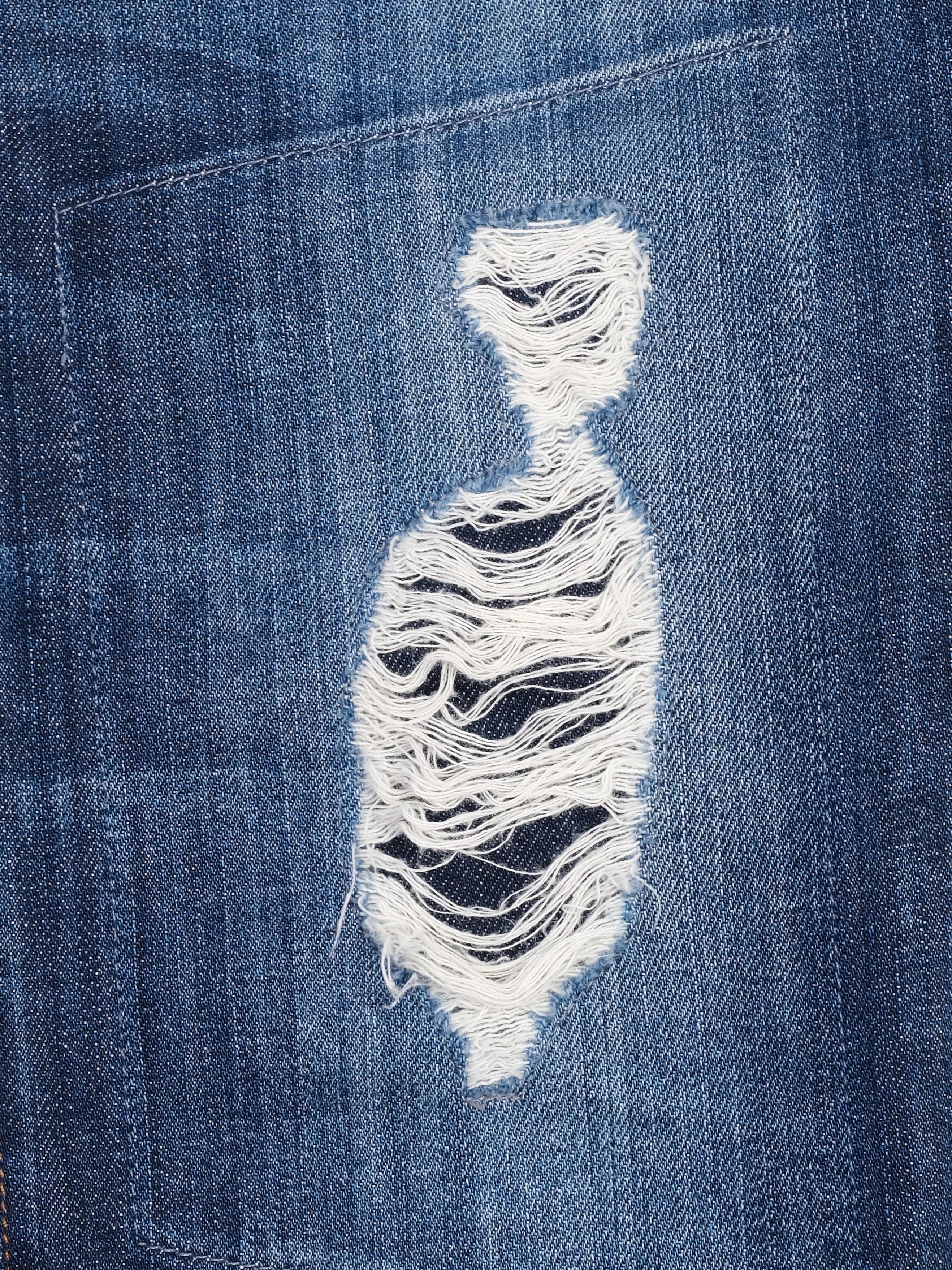 Excellent J Brand Blue Ripped Denim Jeans Women Size N/A