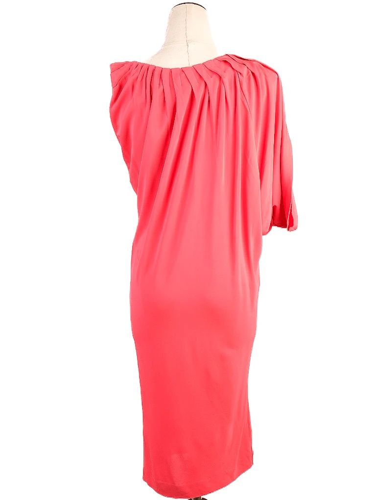 Excellent Escada Red Asymmetrical Dress Size XS Viscose
