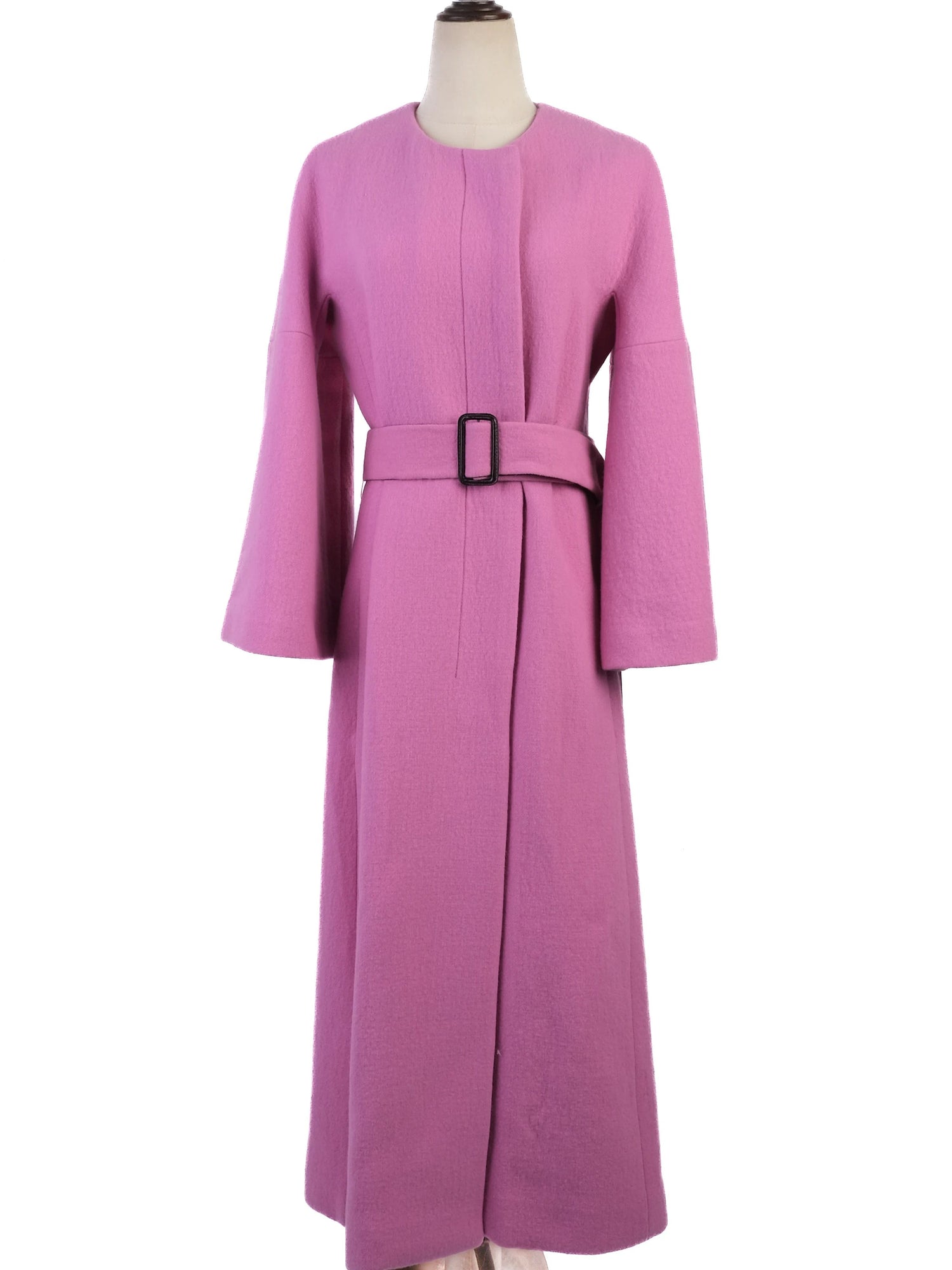 NEW Mantu Pink Wool Coat with Belt Size M