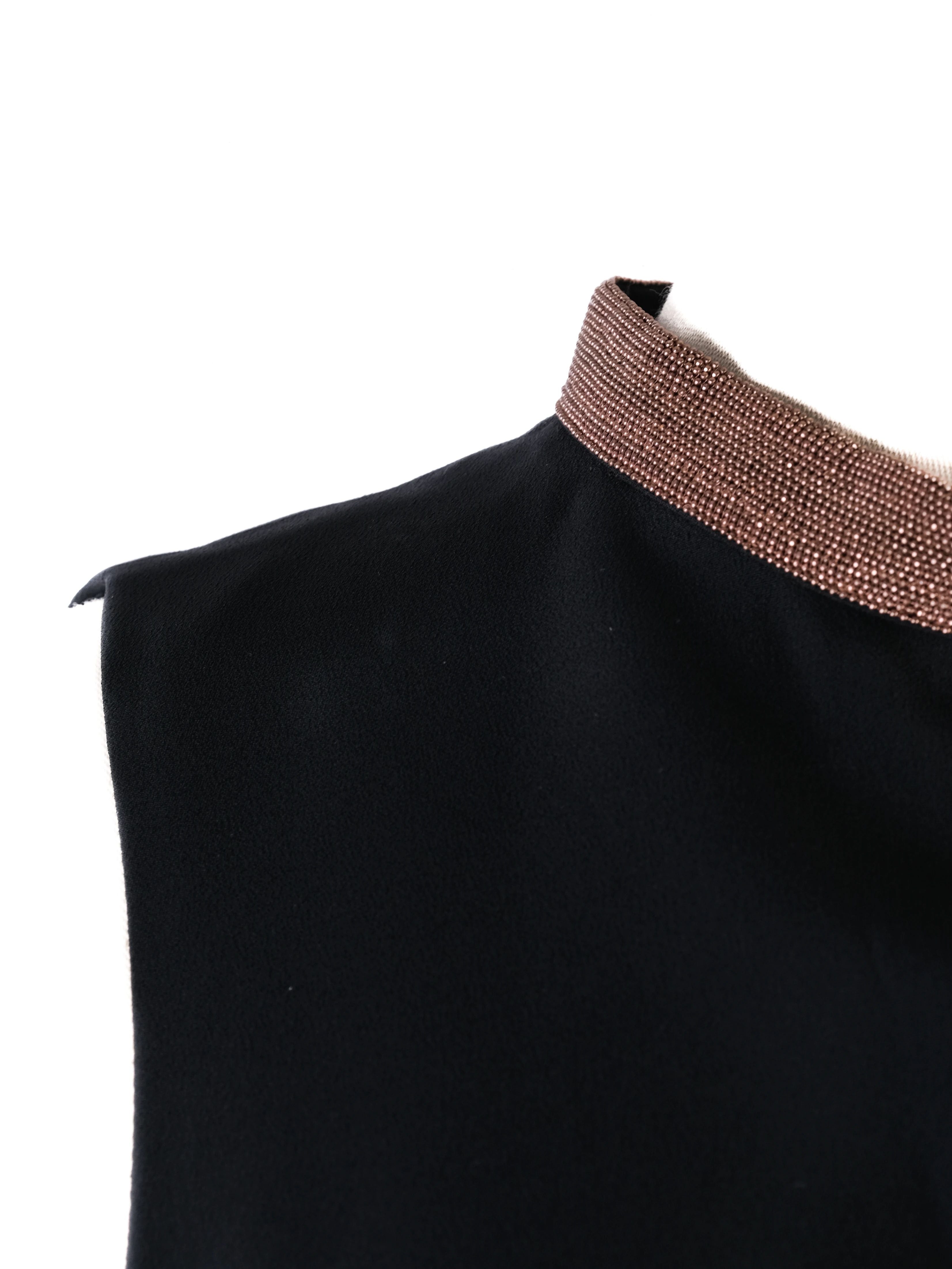 Excellent Brunello Cucinelli Black Silk Jumpsuit Size S