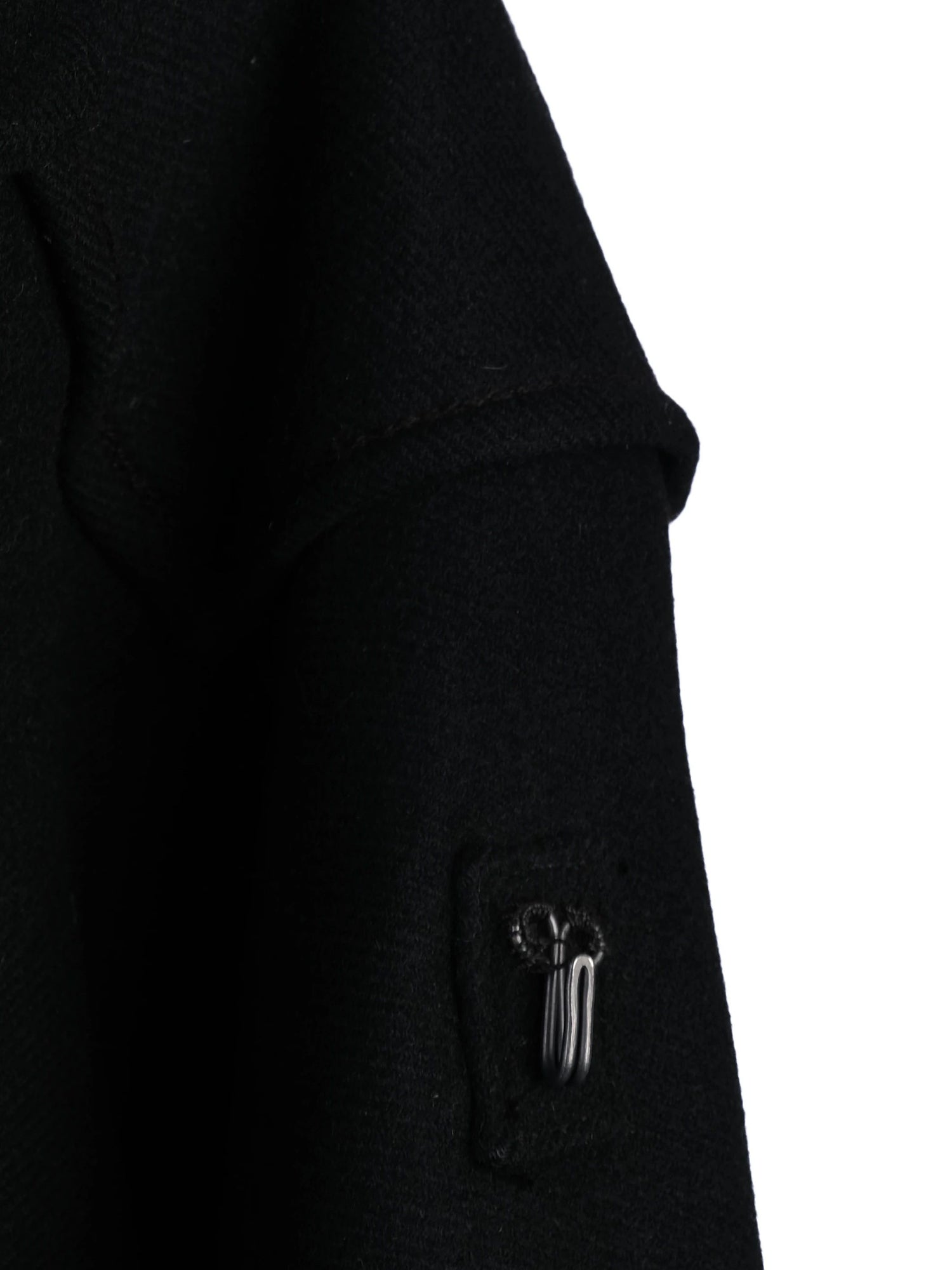 Excellent Bottega Veneta Black Wool Coat with Belt Size M