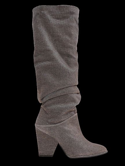 Excellent Stuart Weitzman Gray Glittery Slouchy Boots Size 37.5