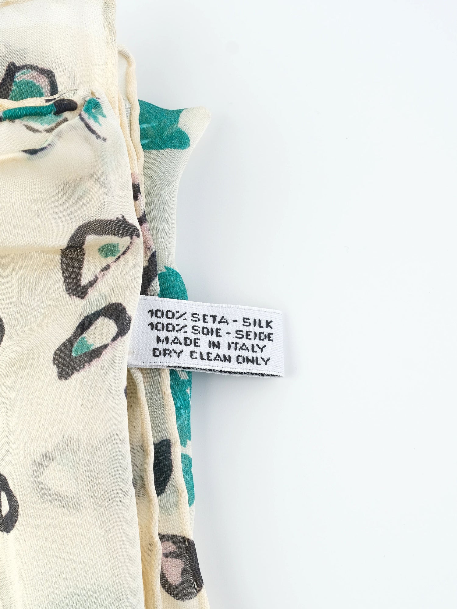 Excellent Antonio Marras Silk Scarf Combined Floral Pattern