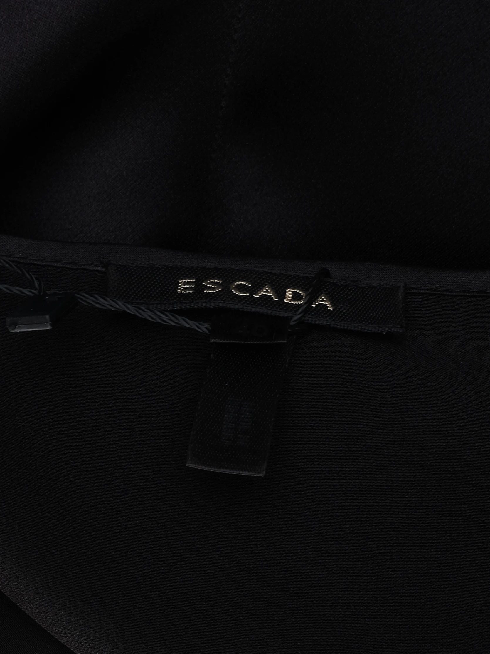 Excellent Escada Black Silk Sleeveless Blouse Size M