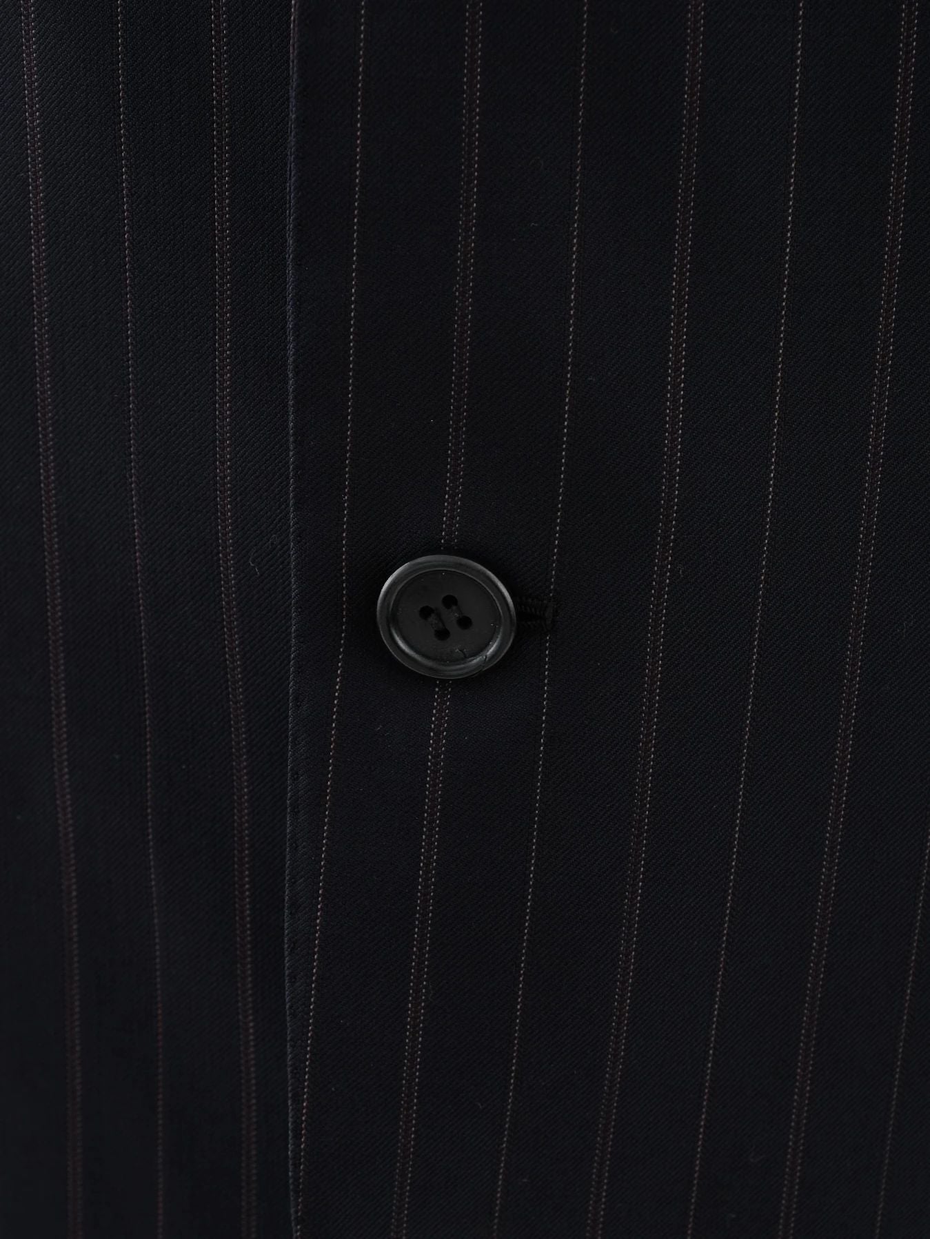 Excellent BRIONI Black Wool Pinstripe Suit Jacket Size XL