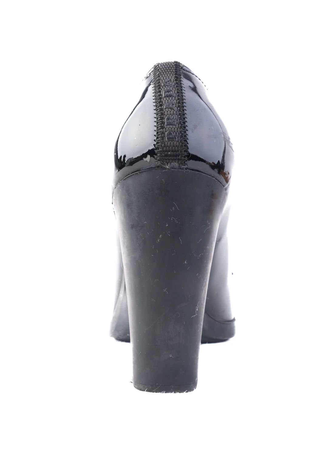 Excellent Prada Black Leather High-Heeled Shoes Size 36.5