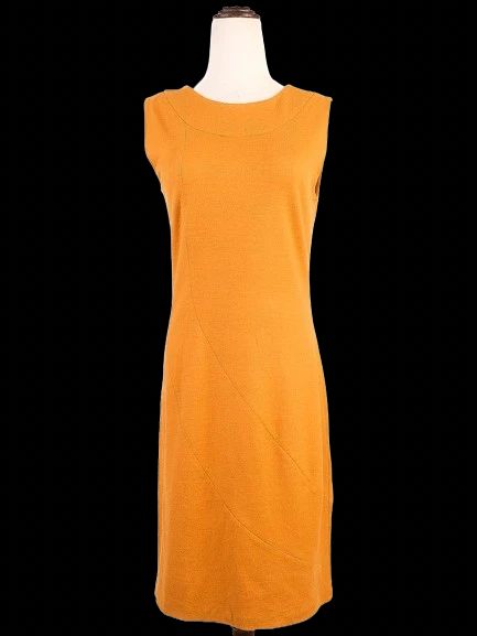 Excellent Nicole Farhi Orange Wool Dress Size S