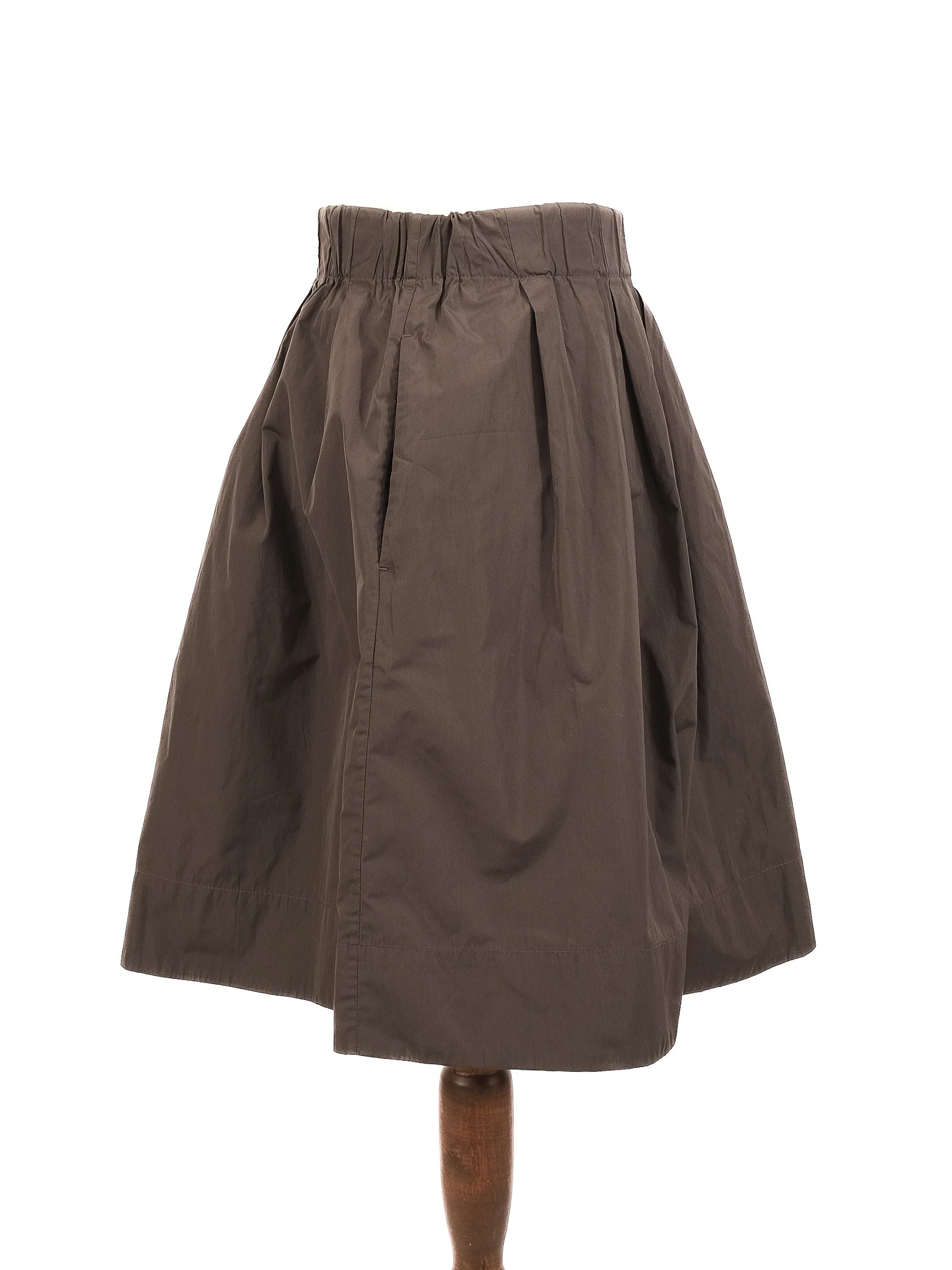 Perfect Brunello Cucinelli Gray Silk Pleated Skirt Size XS