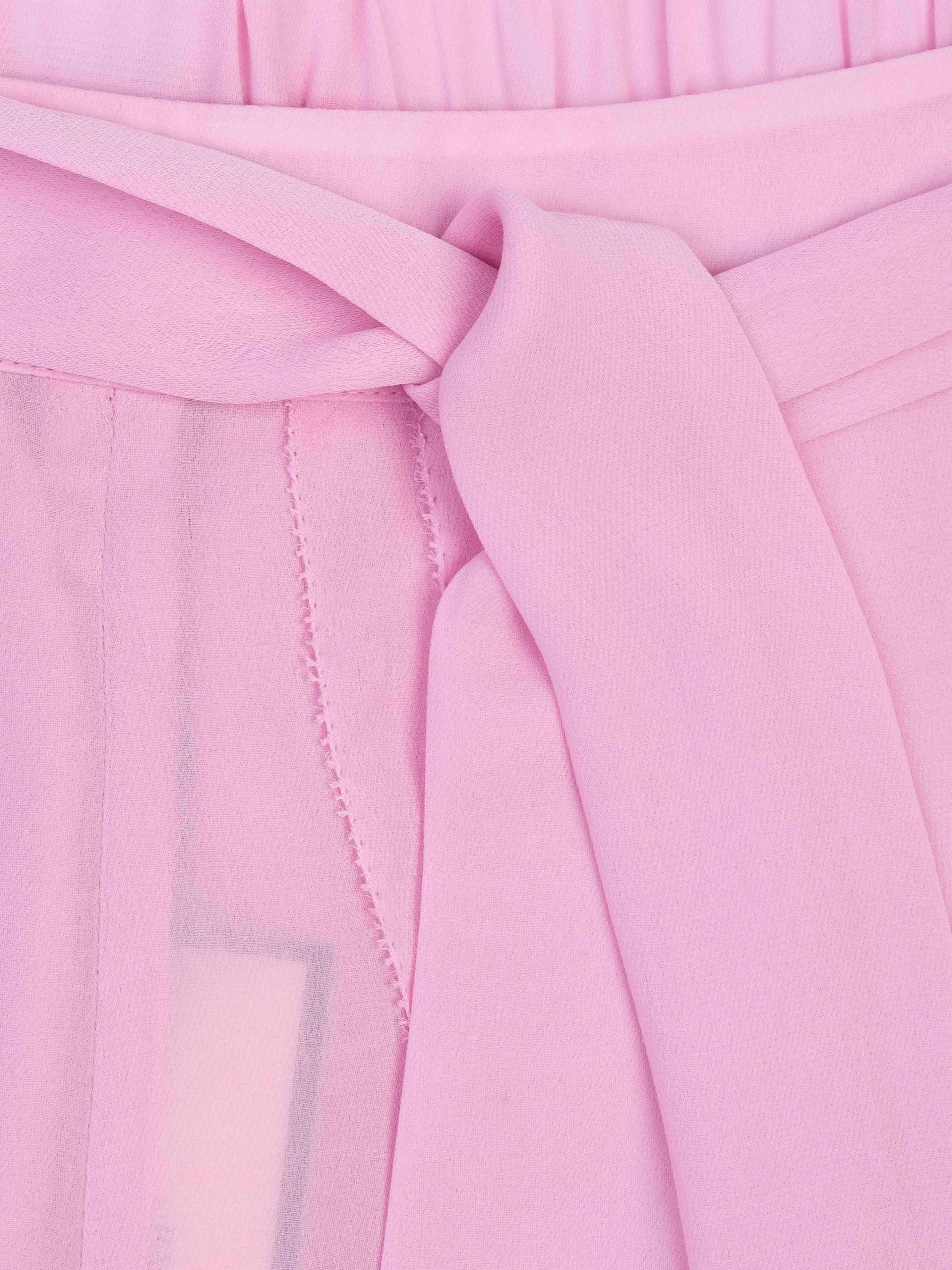 NEW By Malene Birger Pink Polyester Shorts with Tie Belt Size XS