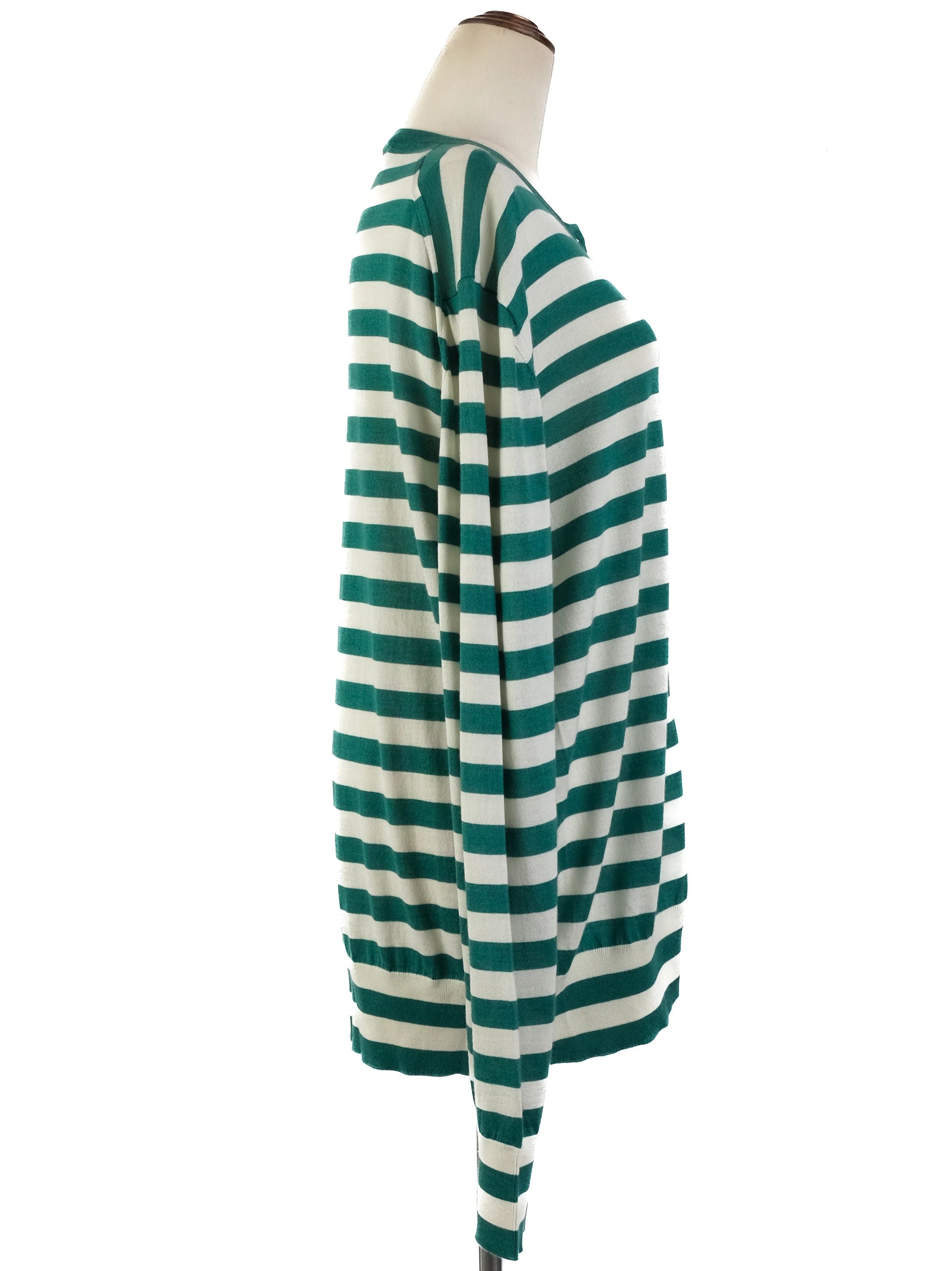 Excellent Dolce Gabbana Green Silk Cardigan Size M with Pineapple Detail