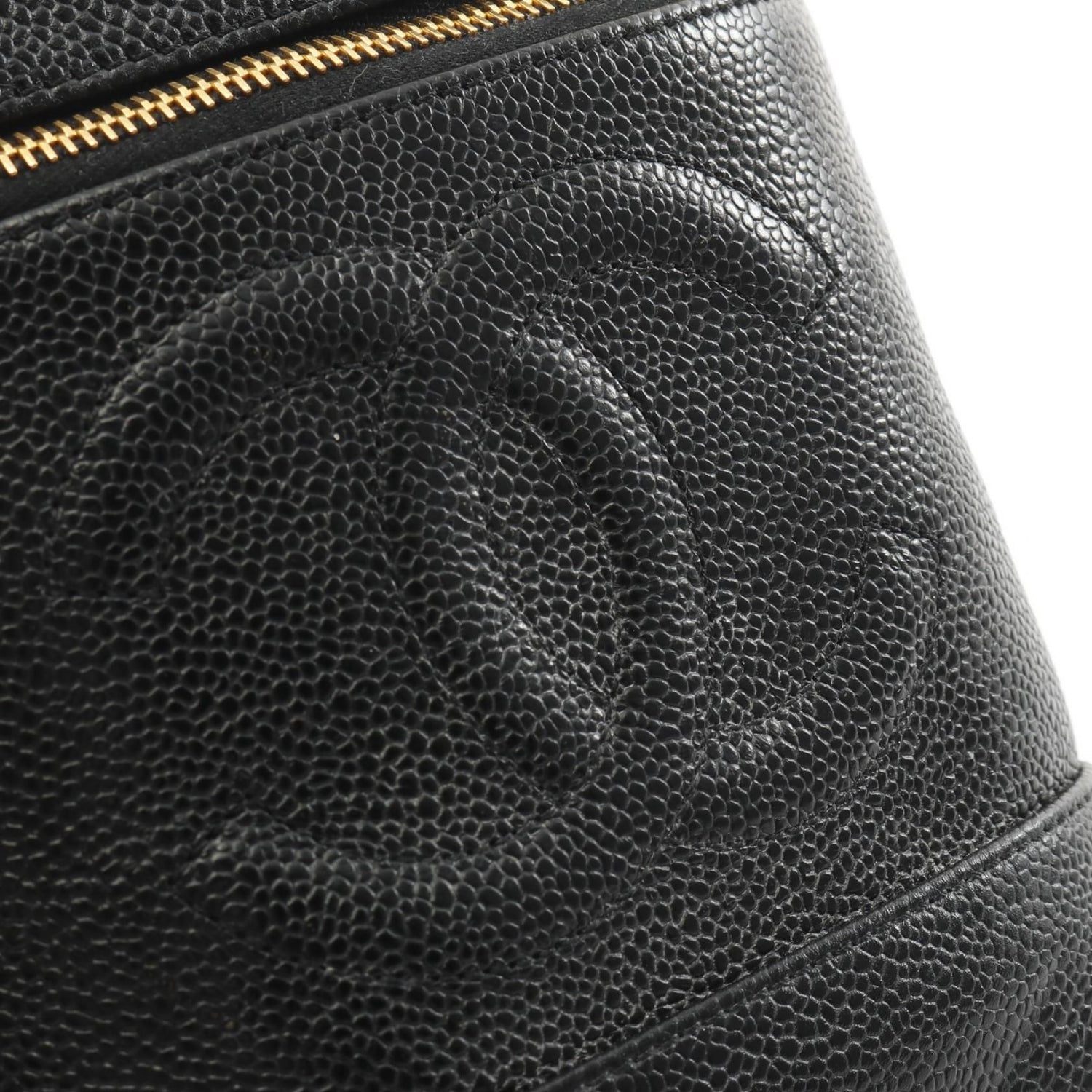 Chanel Black Coco Mark Handbag Leather Grained Calfskin A 01998
