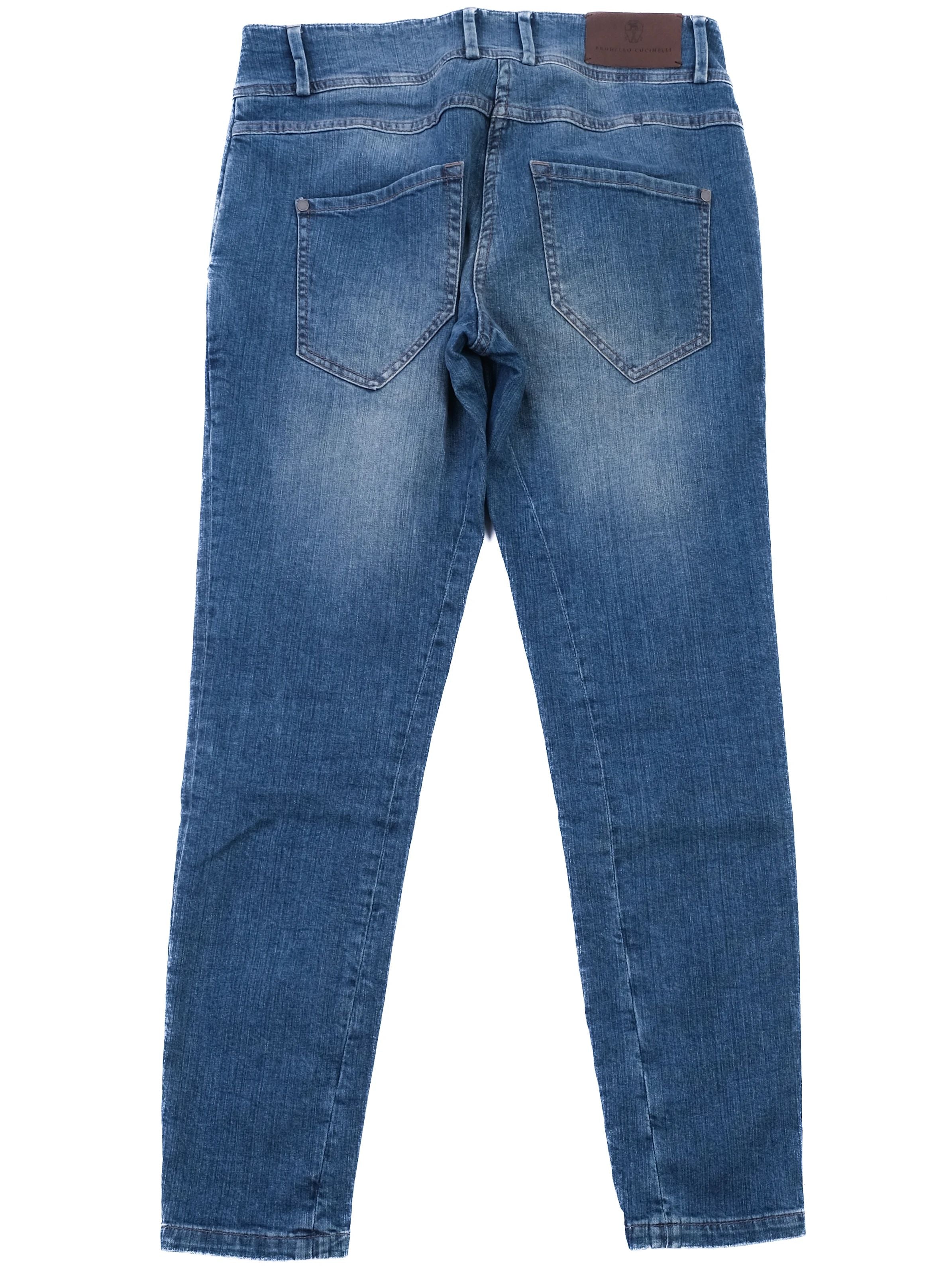 Excellent Brunello Cucinelli Blue Cotton Jeans Size S