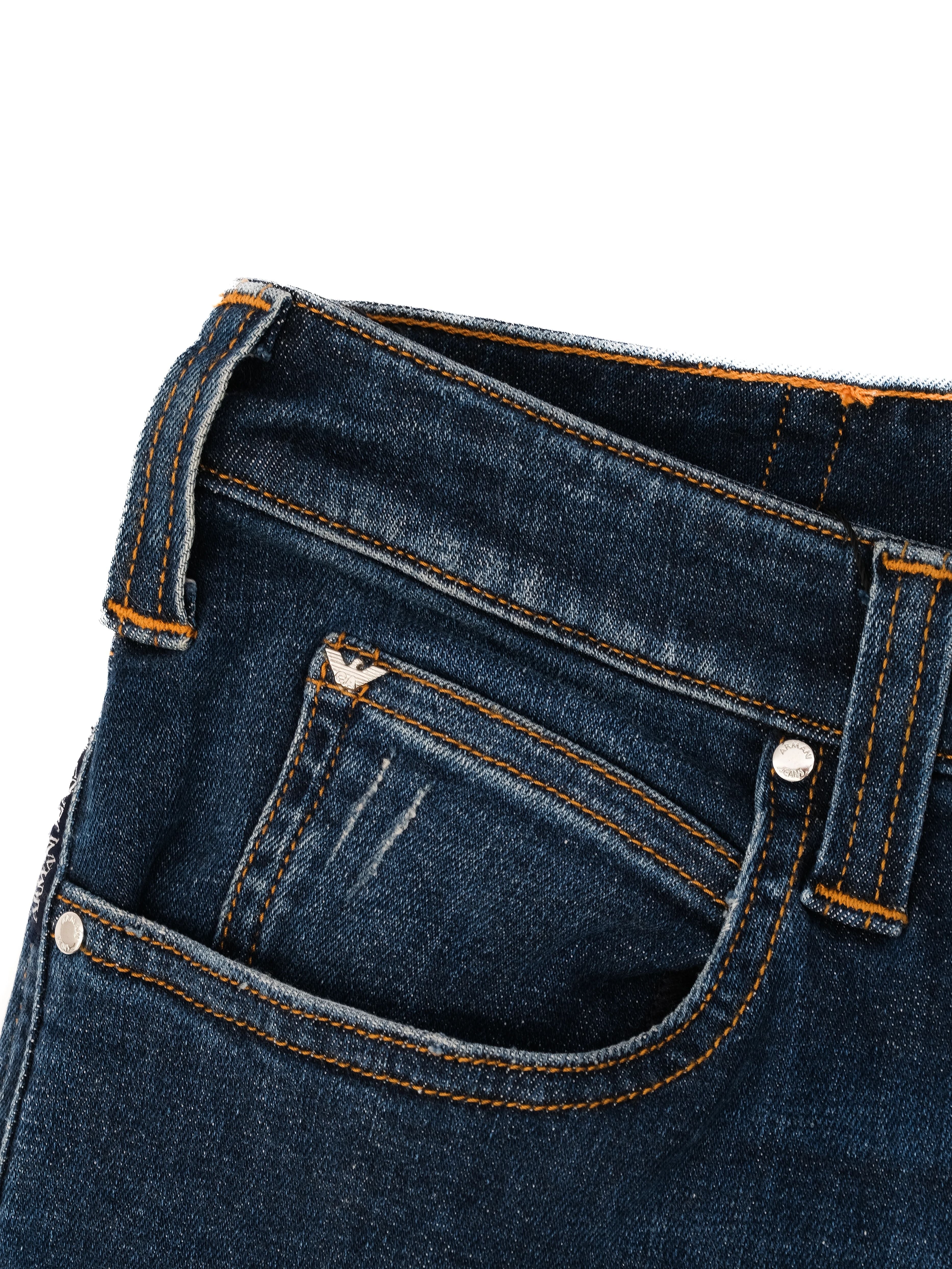 Excellent Armani Jeans Blue Denim Size S for Women