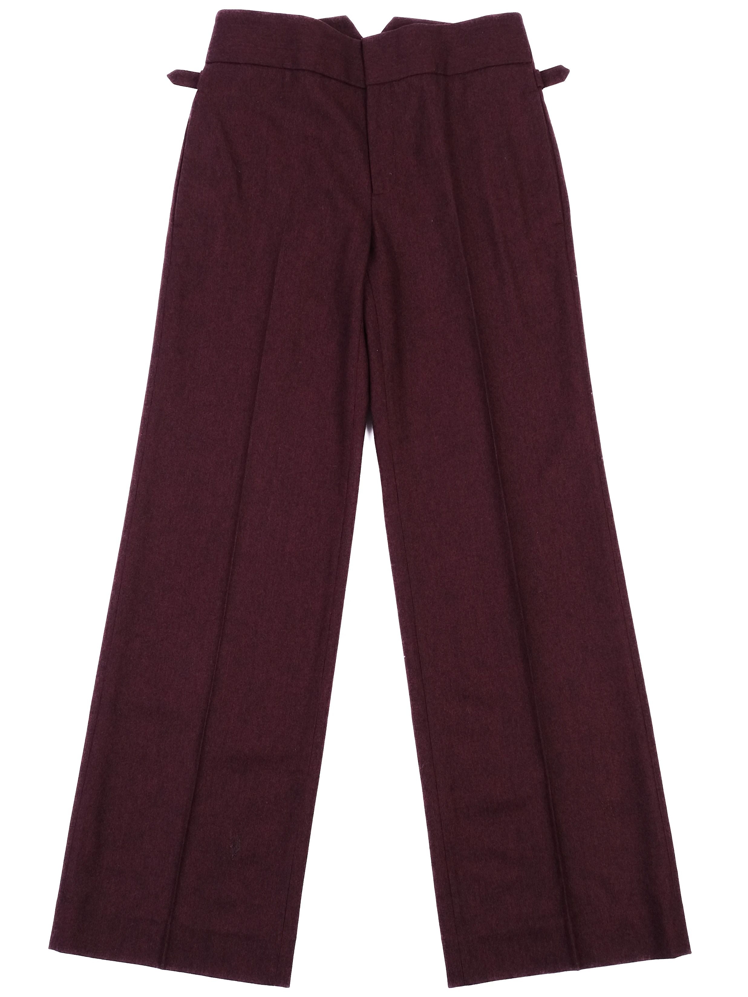 Gucci Red Wool Trousers Size 38 Excellent Condition