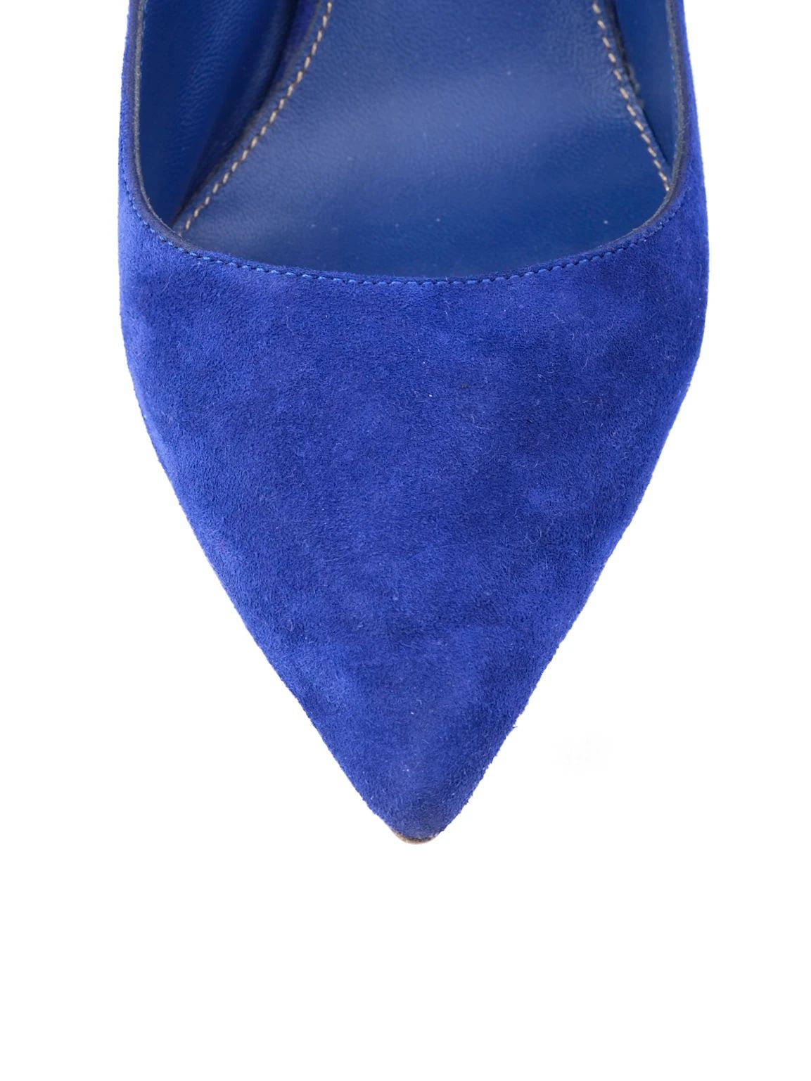 Excellent Sergio Rossi Blue Genuine Suede High-Heeled Shoes Size 39