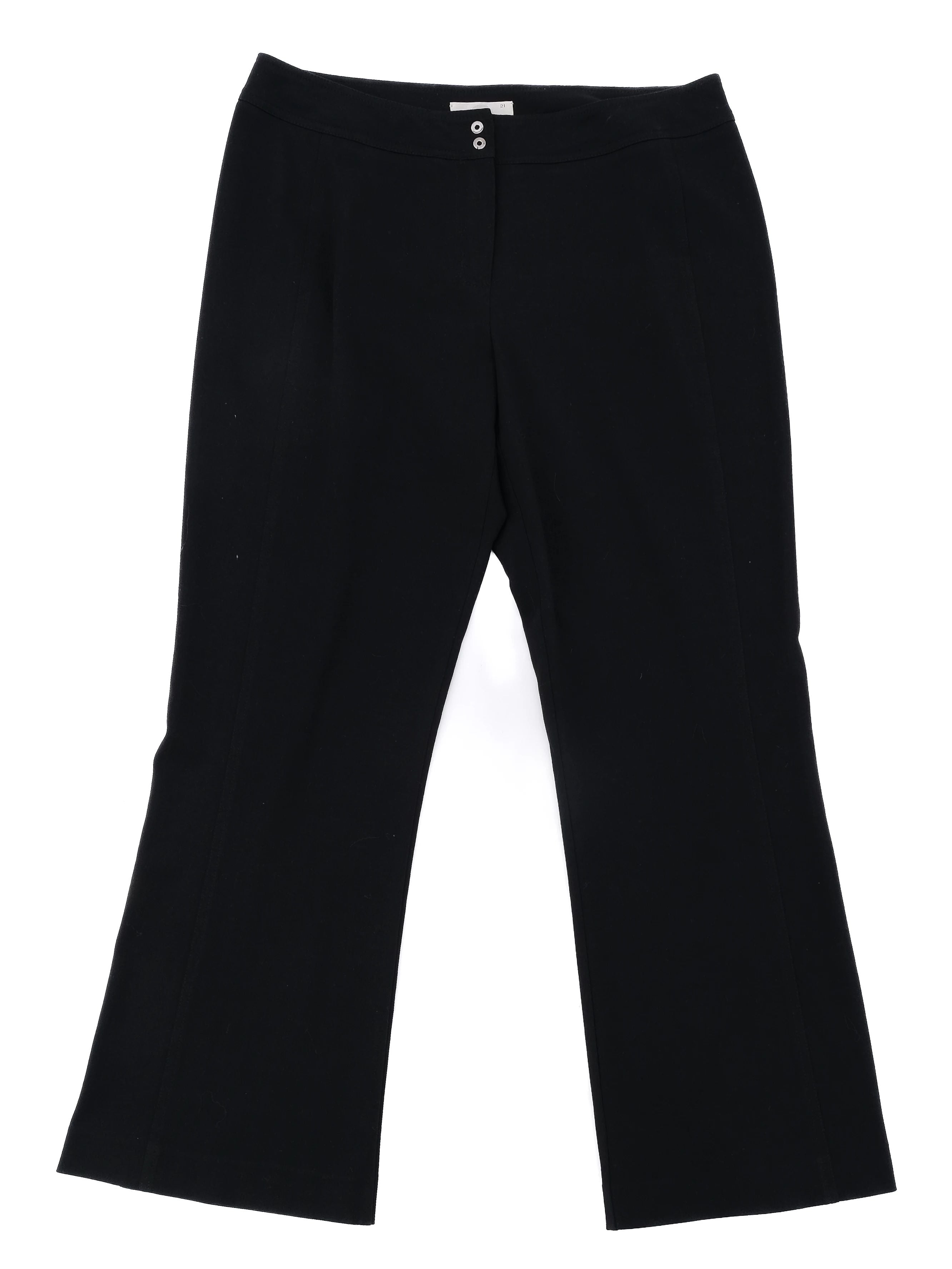 Excellent Marina Rinaldi Black Viscose Pants Size M Made in Italy