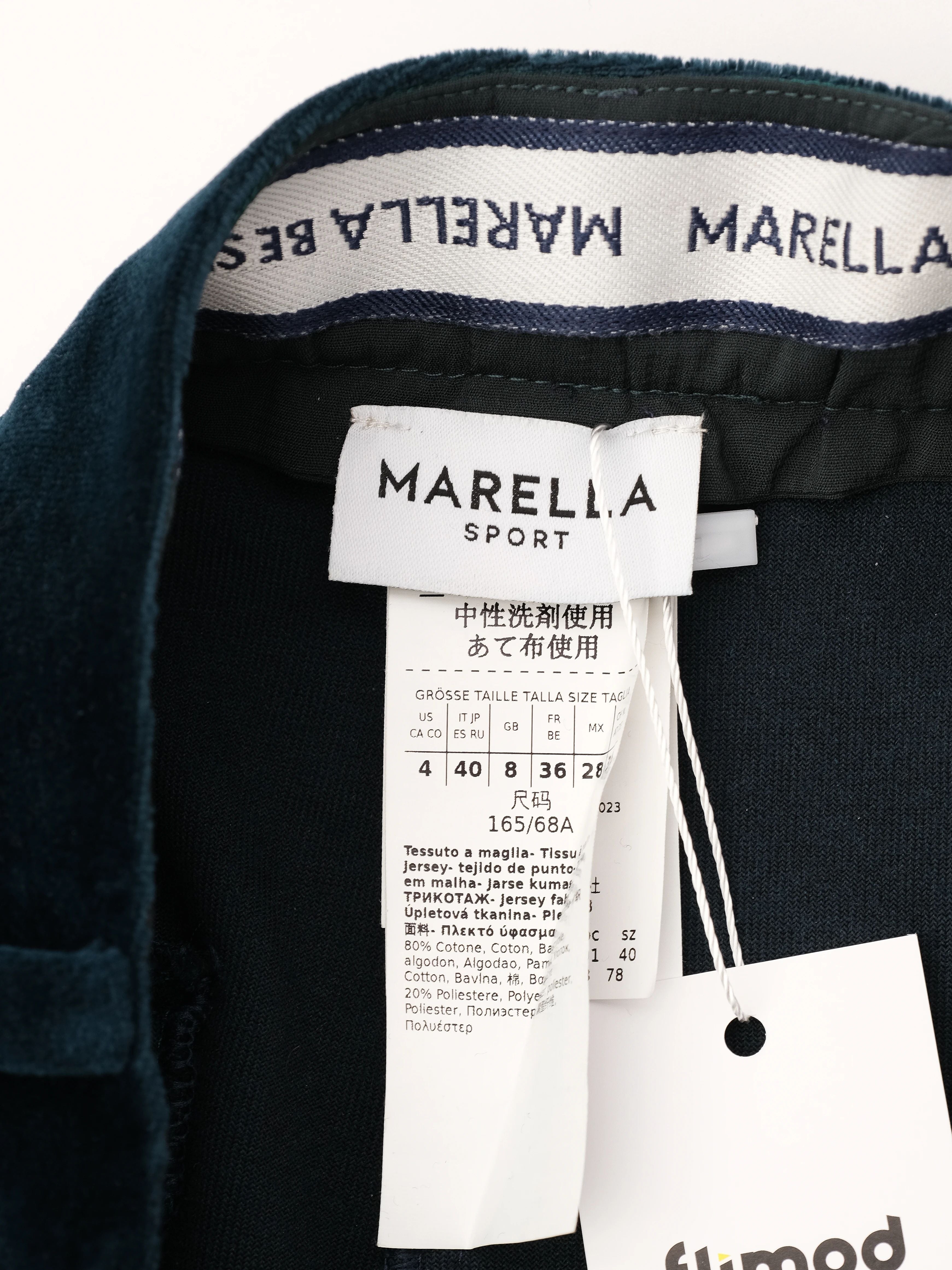 Excellent Marella Green Velvet Pants Size S Women&
