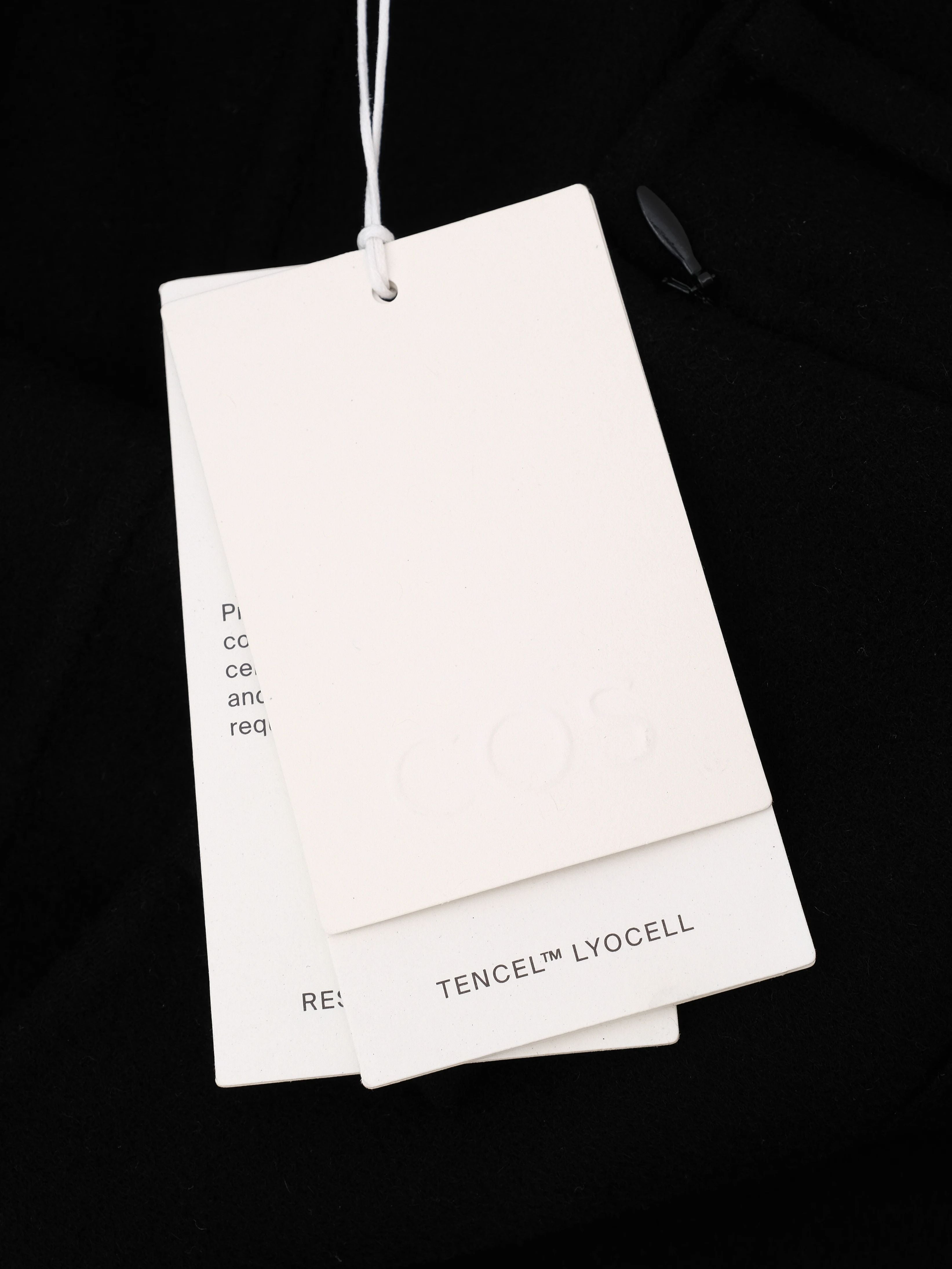 NEW COS Black Wool Skirt With Slit Size M