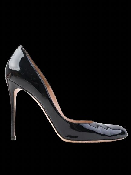 Excellent Gianvito Rossi Black Patent Leather High Heel Shoes Size 41.5