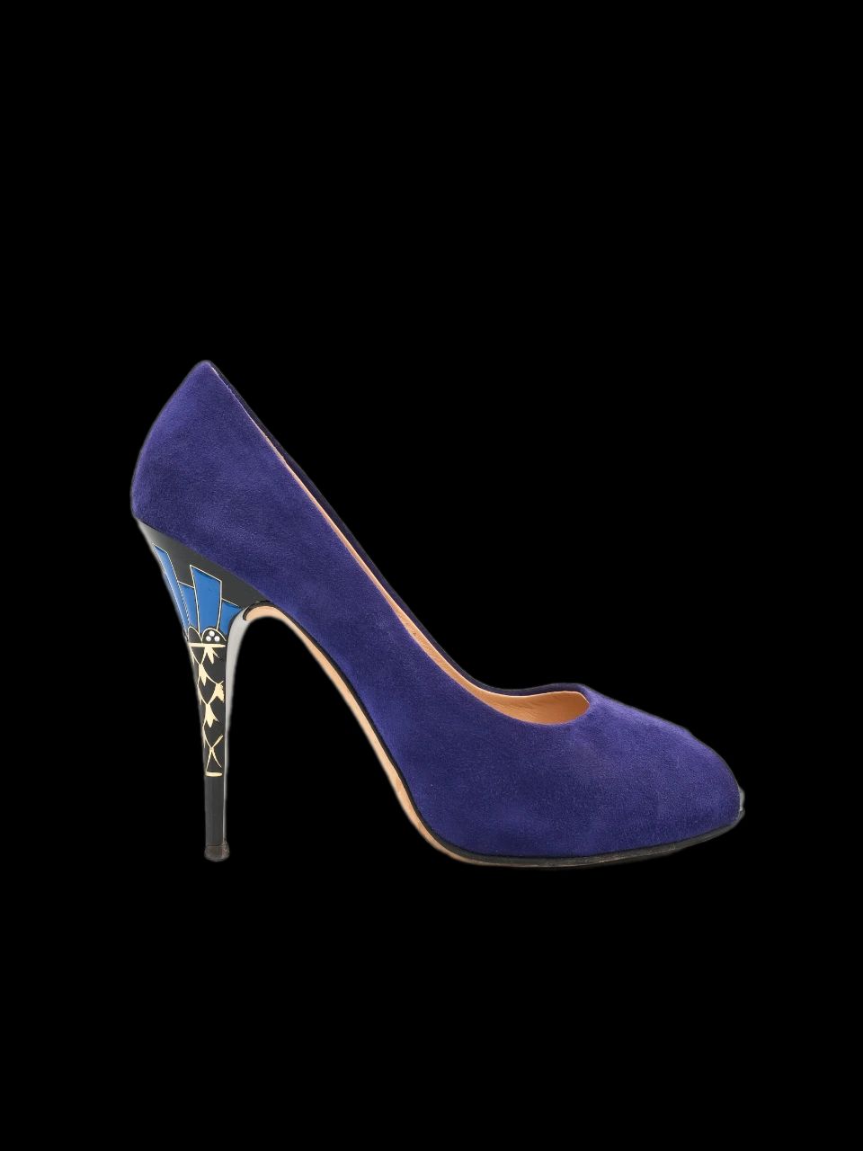 Excellent Giuseppe Zanotti Purple Leather High-Heels Size 40