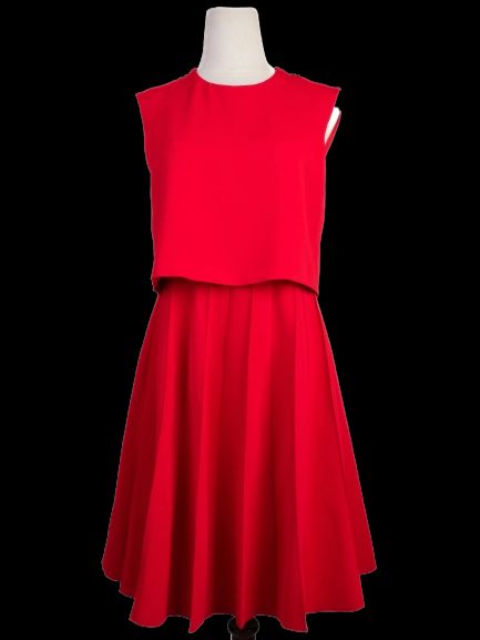 Sportmax Red Polyester Sleeveless Dress Size S in Excellent Condition