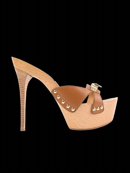 Excellent Gianmarco Lorenzi Orange Leather Platform Sandals Size 38