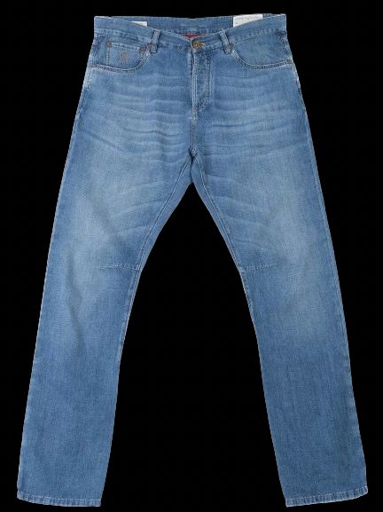 Excellent Brunello Cucinelli Blue Cotton Jeans Leisure Fit Size L