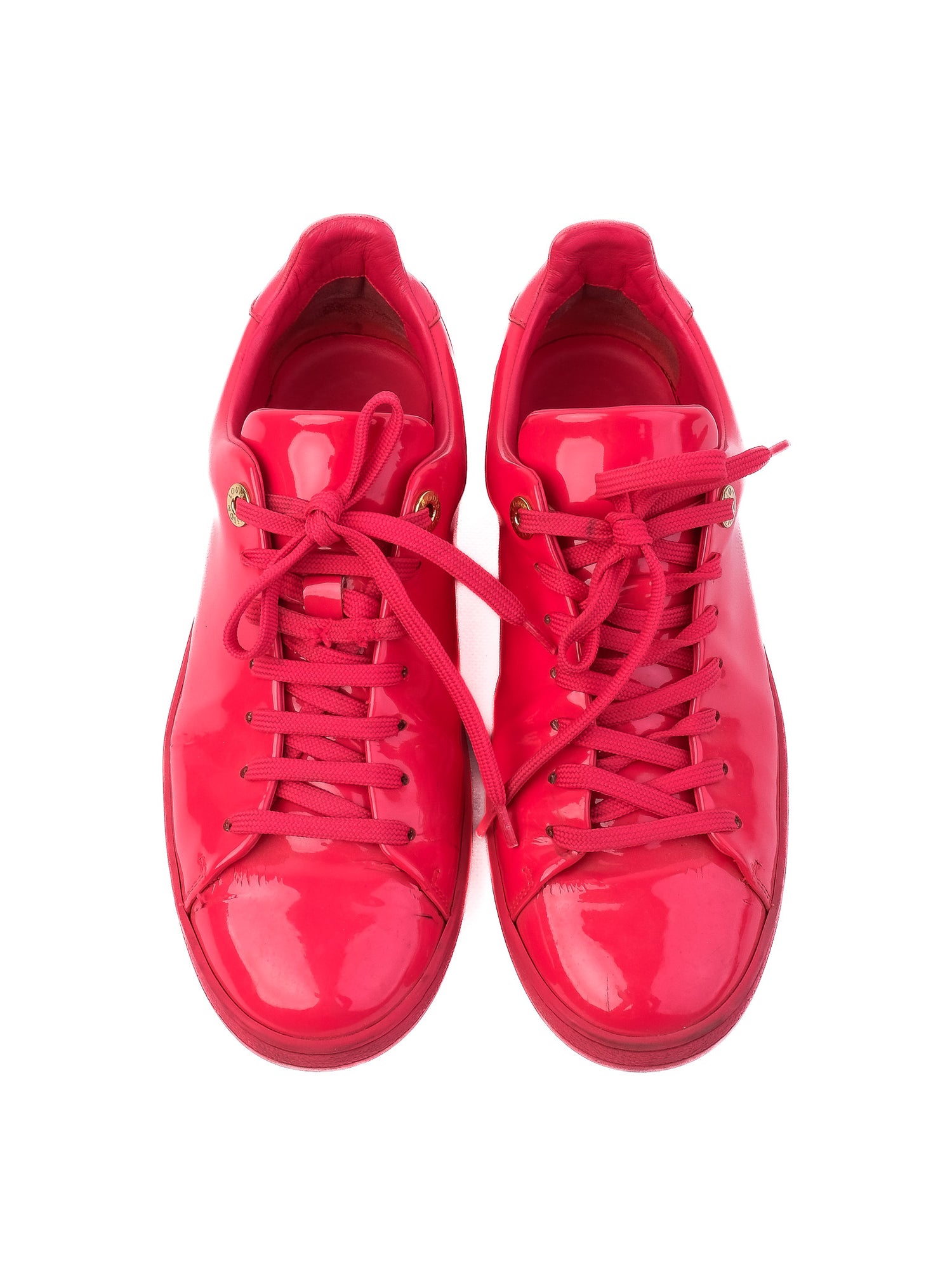 Excellent Louis Vuitton Pink Leather Sneakers Size 37 Women