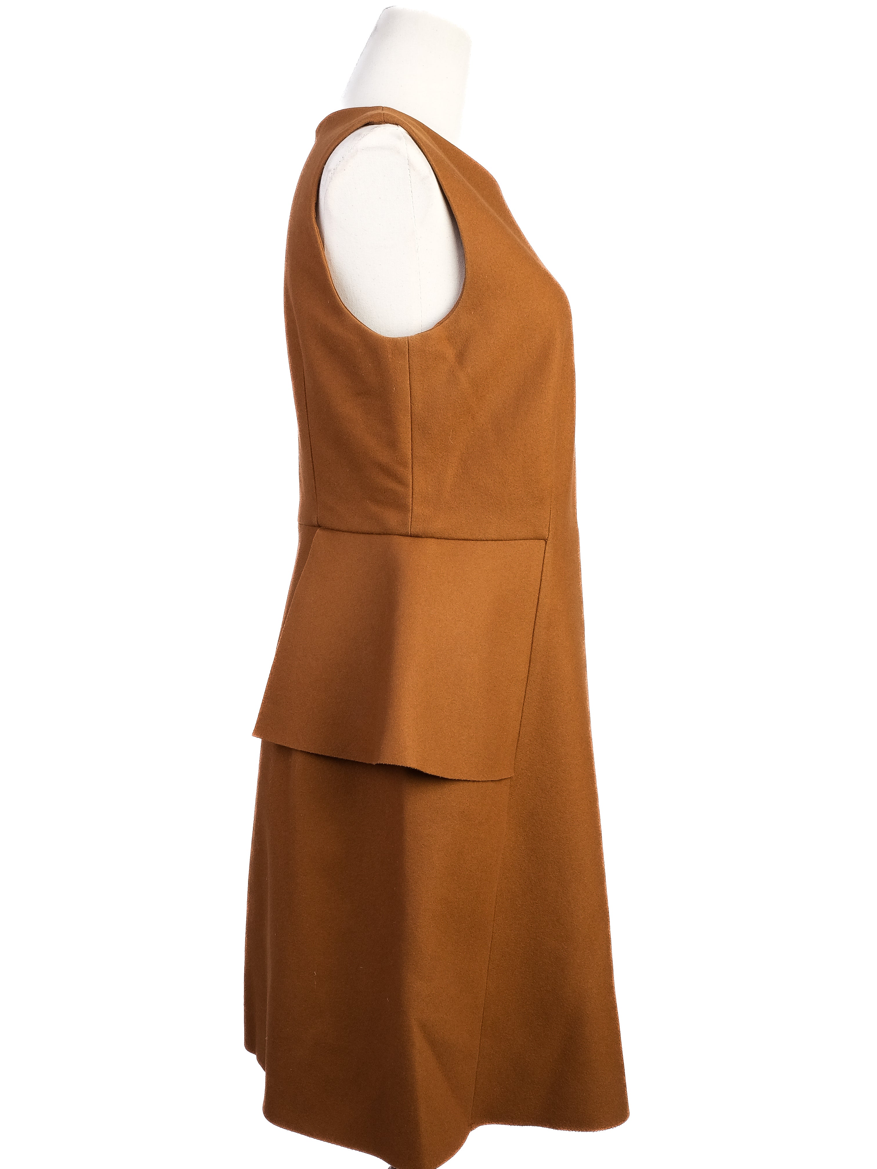 Sportmax Excellent Condition Orange Wool Peplum Dress Size M
