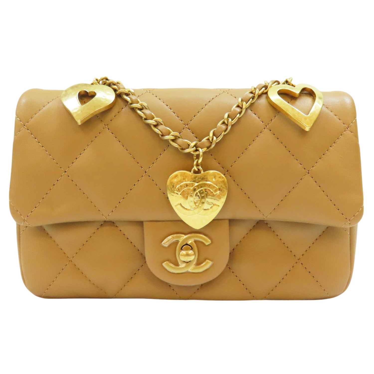 Chanel Lambskin Mini Heart Charms Flap Bag