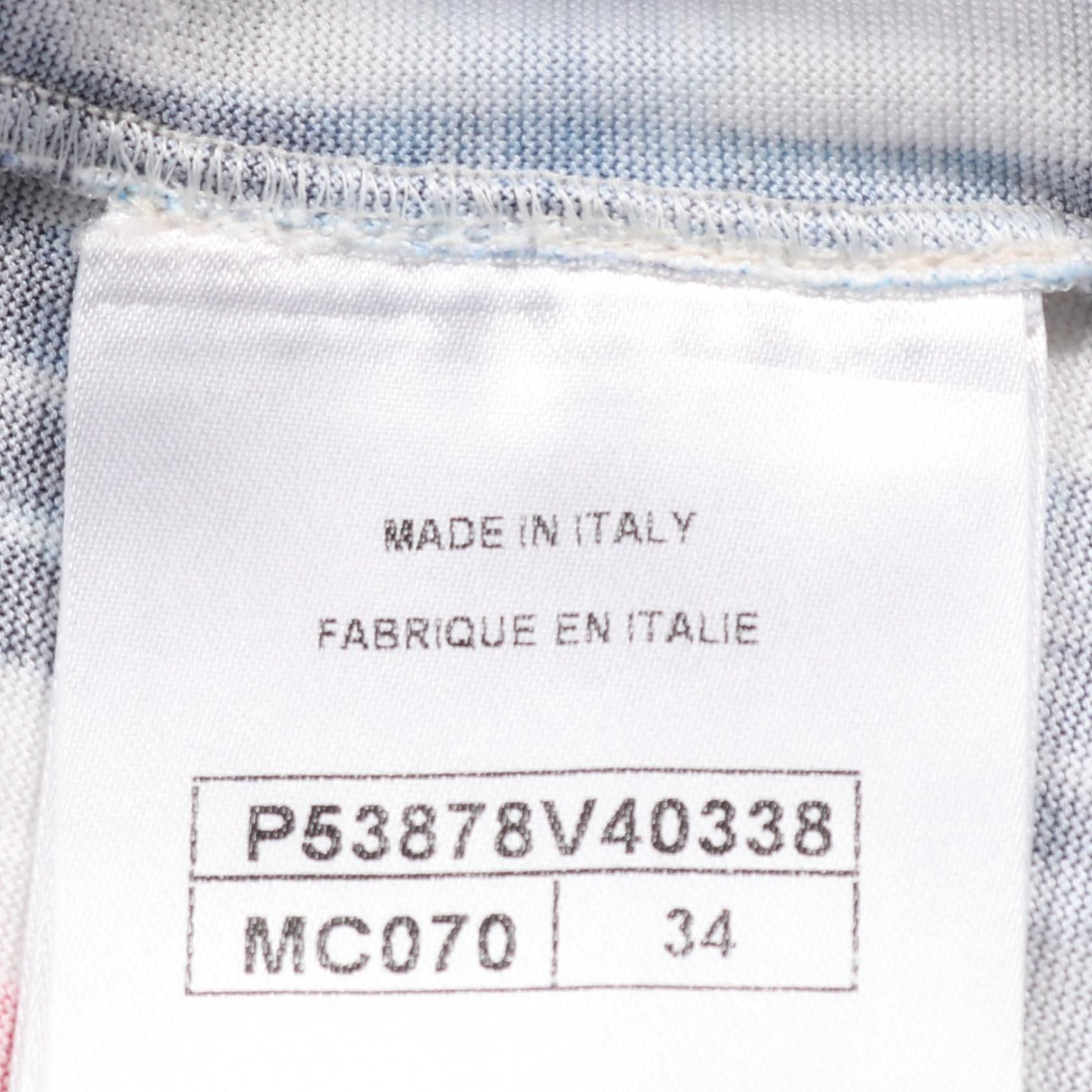 Chanel Navy White Red Coco Mark T-shirt Cotton P 53878v 40338