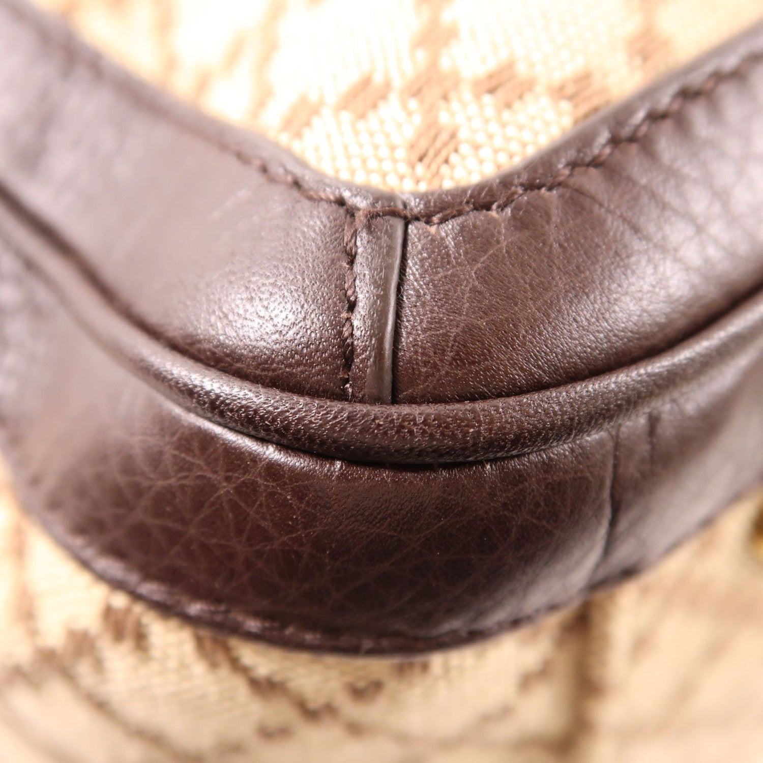 Gucci Canvas/leather Double G Boston Bag Kinsenhajitonbao/hand-turned Bag Palm Color Boston Bag Brown Canvas 2