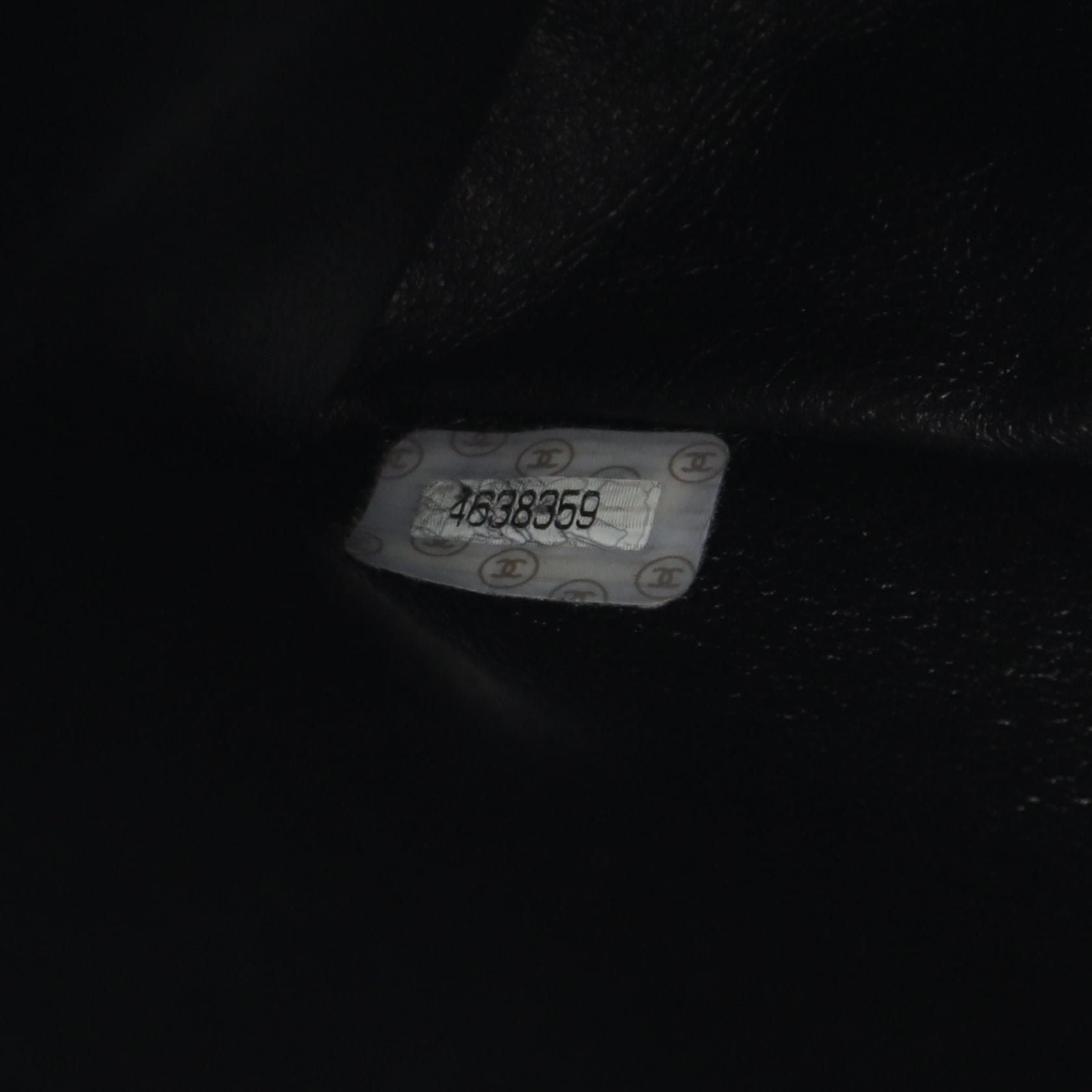Chanel Black Deca Coco Mark Tote Bag Lambskin (sheep Leather)