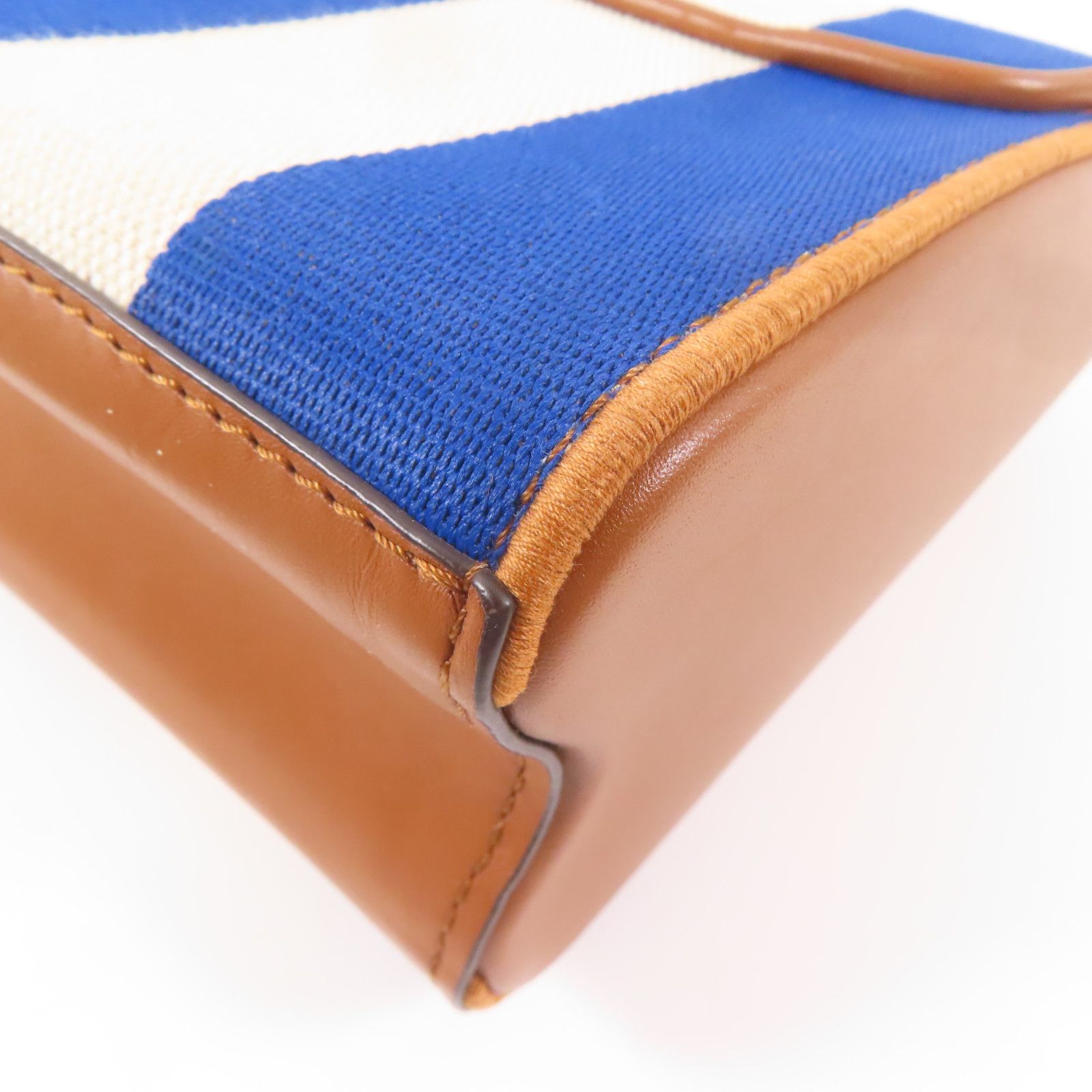 Louis Vuitton Canvas/leather Twist Gold Shoulder Back Bag Blue/white/black Blue White Blue/white/brown Shoulder Bag M 57