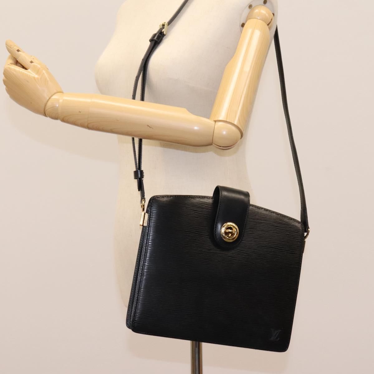 Louis Vuitton Epi Capuchin Shoulder Bag Black M 52342 Lv Auth