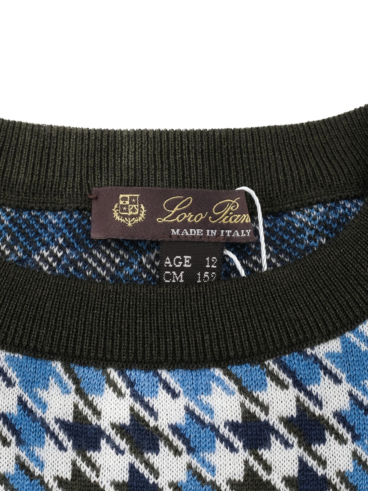 Perfect Loro Piana Houndstooth Sweater for Kids Size 12 Silk Blend