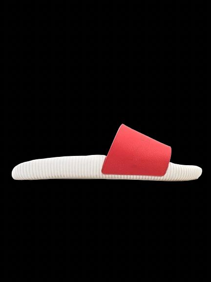 Excellent Lanvin Red and White Slide Sandals Size 40 for Men